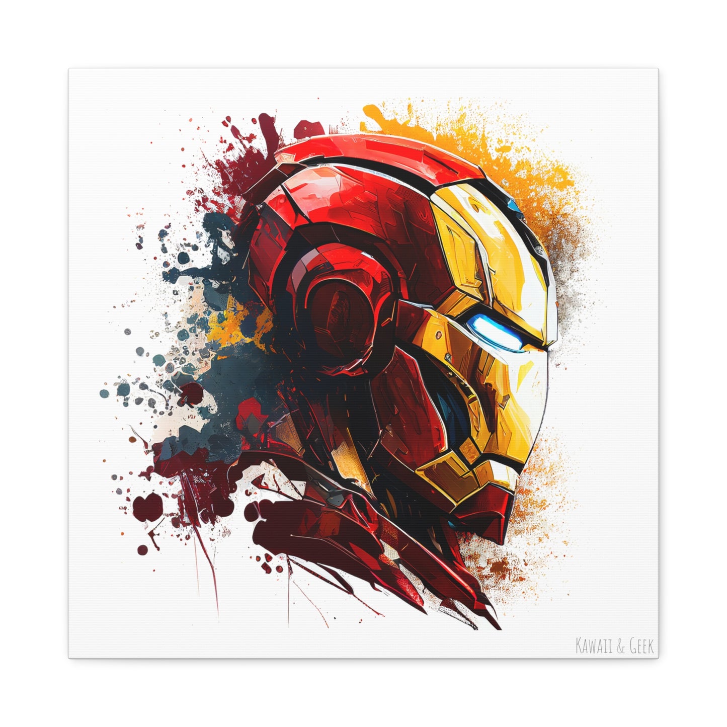 Iron Man Canva - Add Some Pop-Art and Watercolor Style to Your Wall Decor - Marvel Avengers