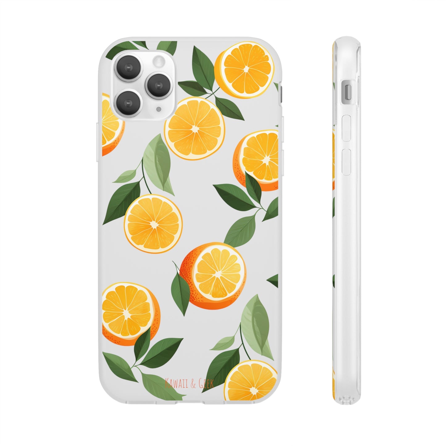 Zesty Orange Slices Transparent Flexi Phone Case