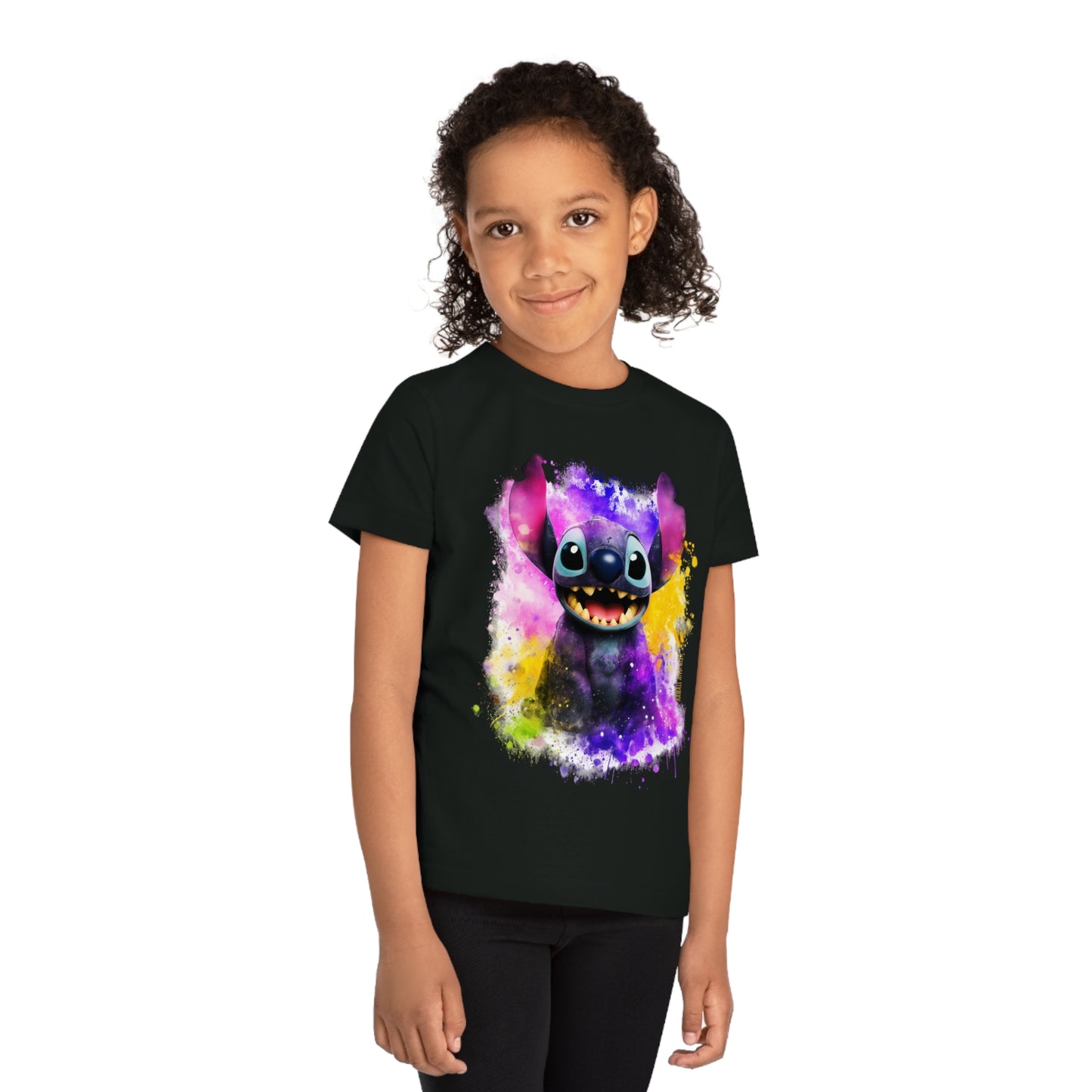 Watercolor Stitch Kids Eco-Friendly T-Shirt - Fun and Sustainable Fashion for Little Ones