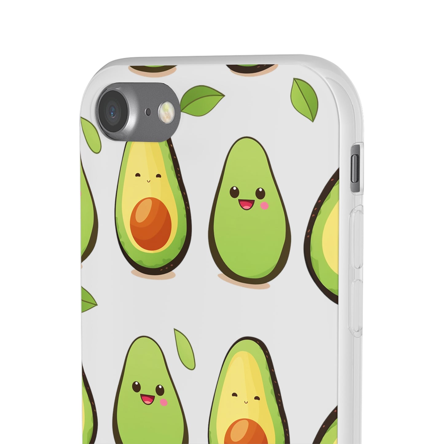 Cute Avocado Transparent Flexi Case: Perfect Blend of Style & Function