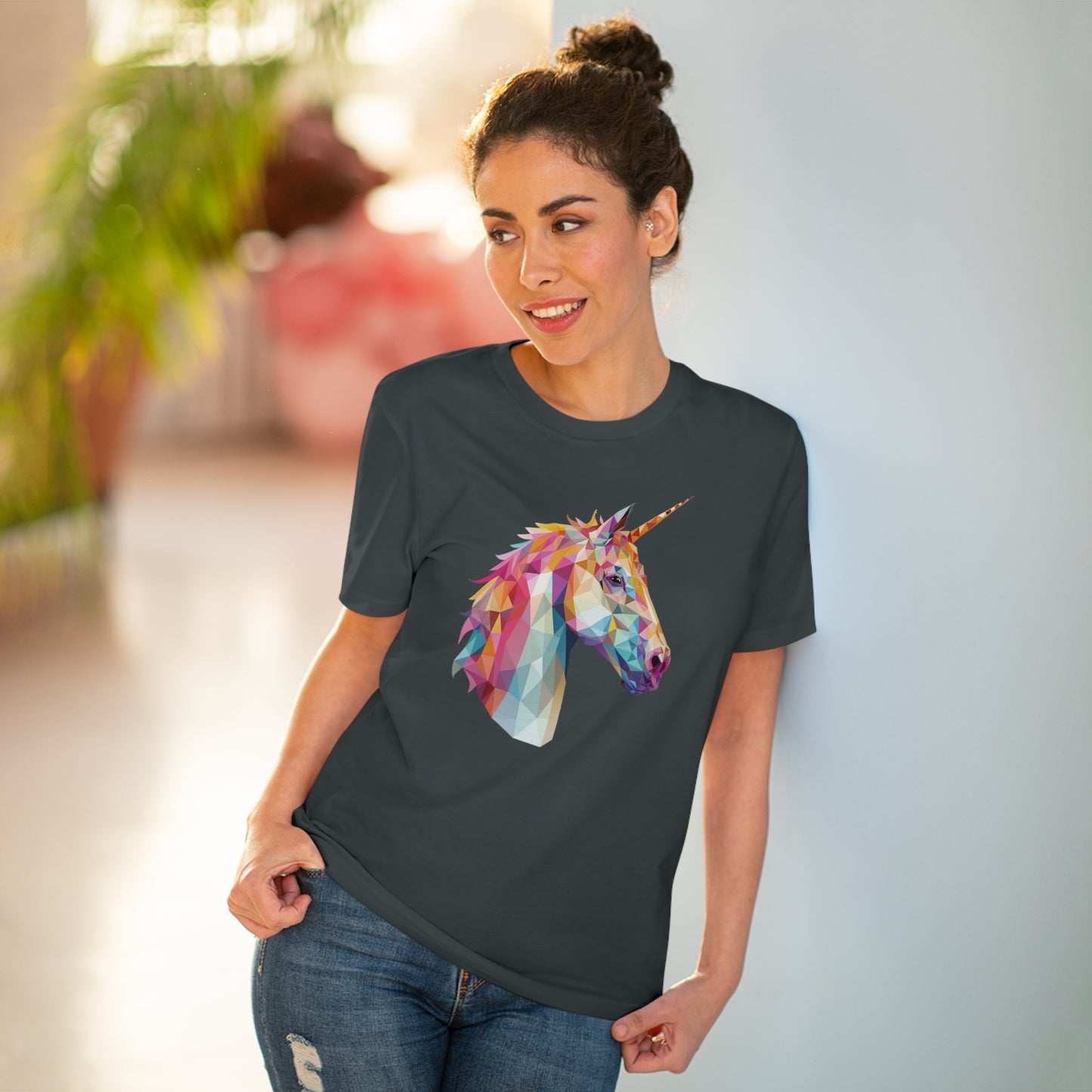 Unicorn Polygonal T-Shirt - Embrace Magical Elegance