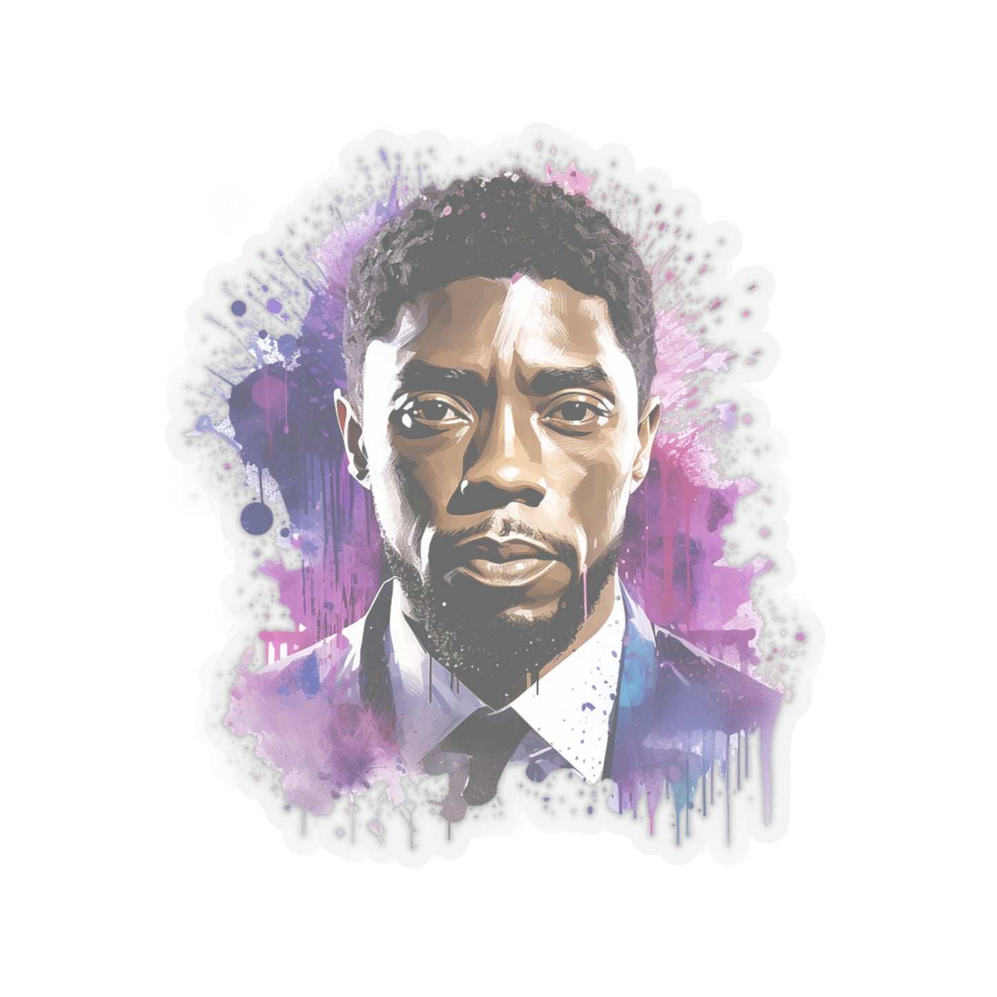 Chadwick Boseman Watercolor Tribute Sticker