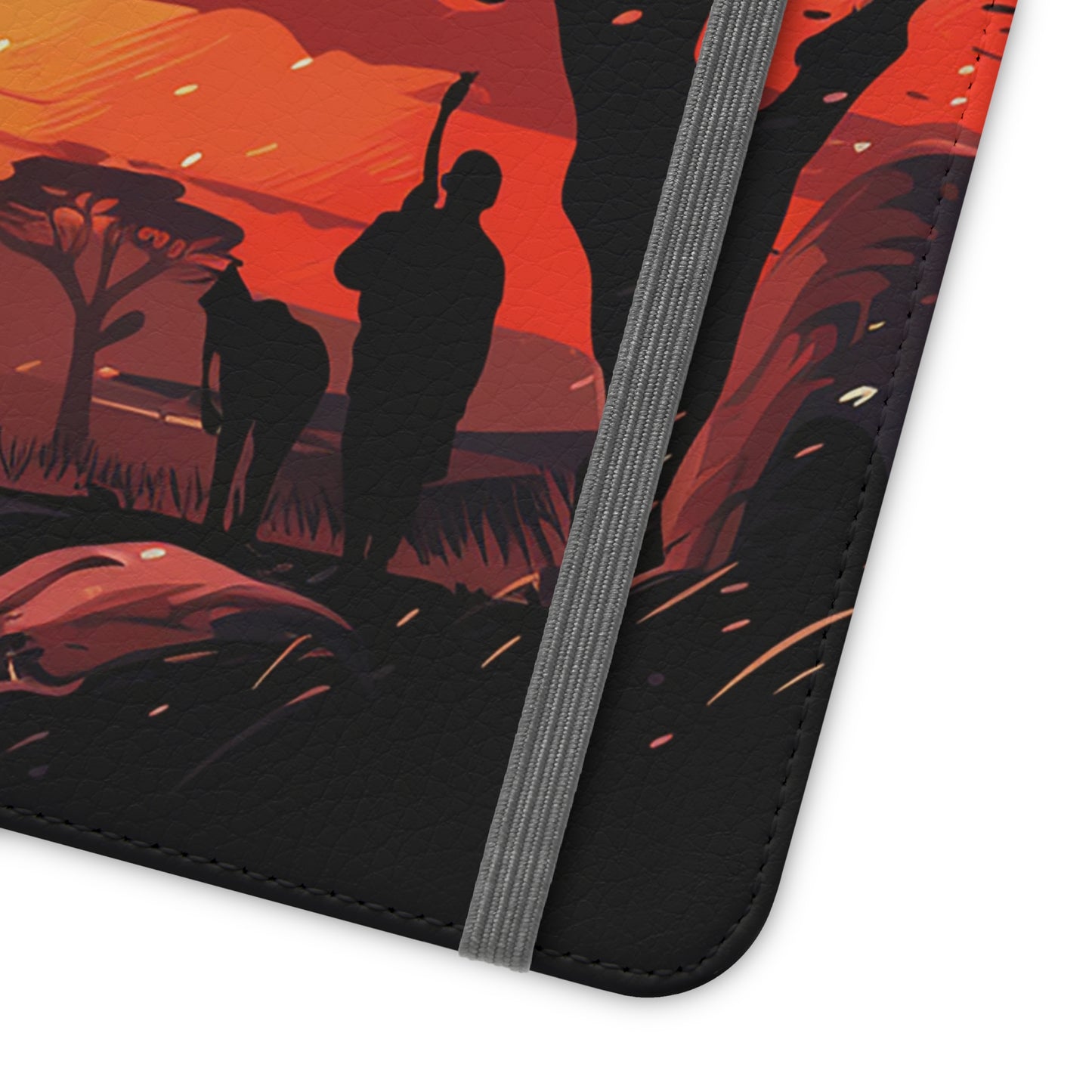 African Landscape Sunset Flip Phone Case - Capture the Serenity of the Savanna on Your Device