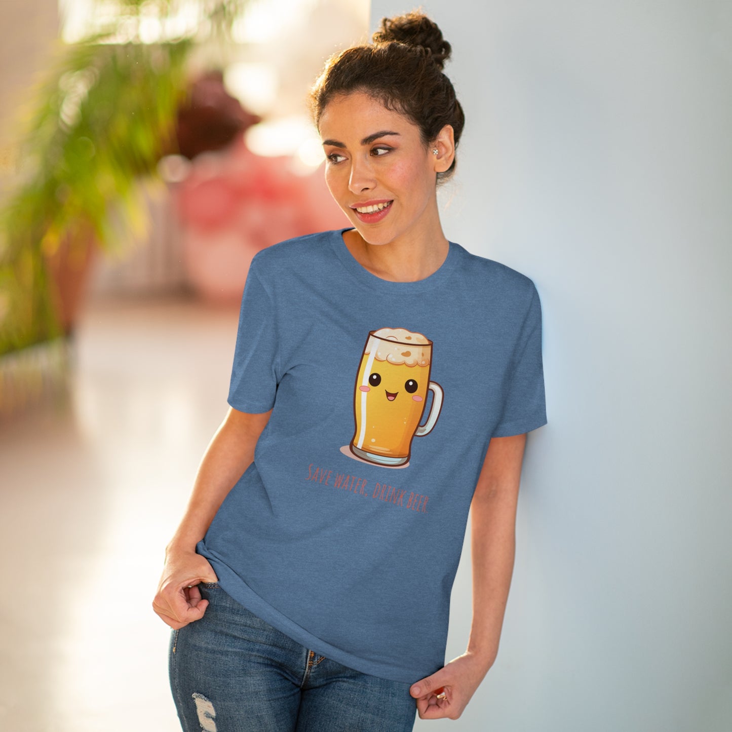 Eco-Friendly Unisex Beer T-Shirt - 'Save Water, Drink Beer'