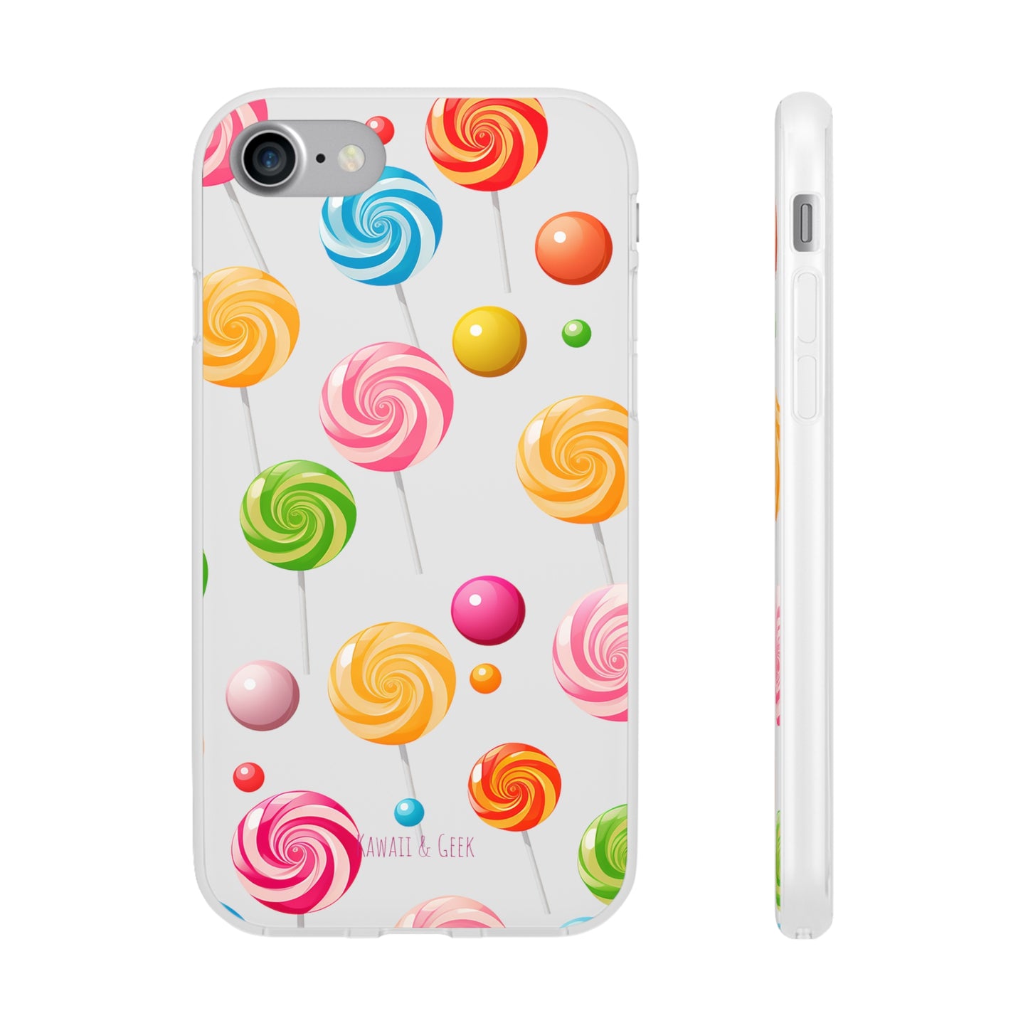 Vibrant Lollypop Array - Flexi Transparent Phone Case