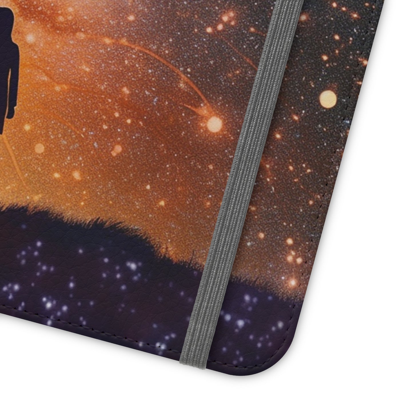 Starry Night Lovers Flip Phone Case - Embrace the Beauty of the Night Sky