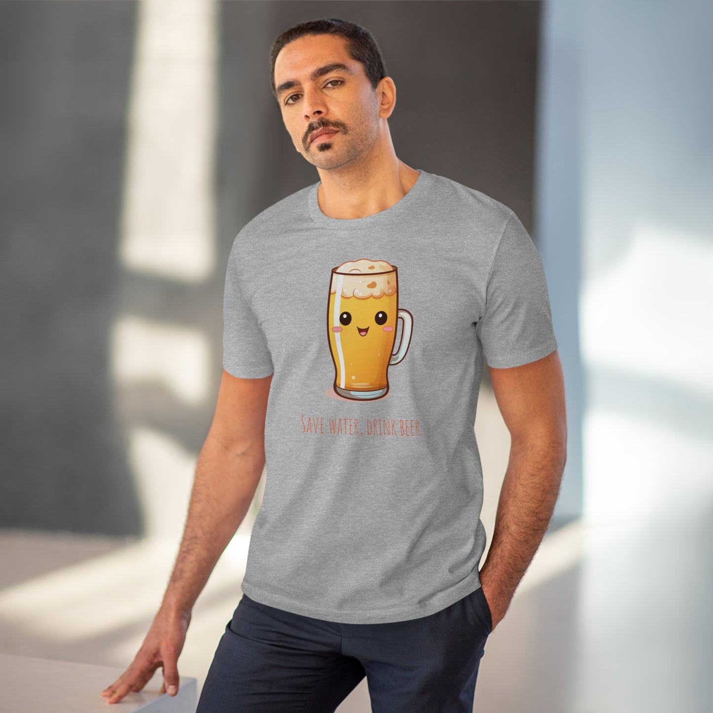 Eco-Friendly Unisex Beer T-Shirt - 'Save Water, Drink Beer'