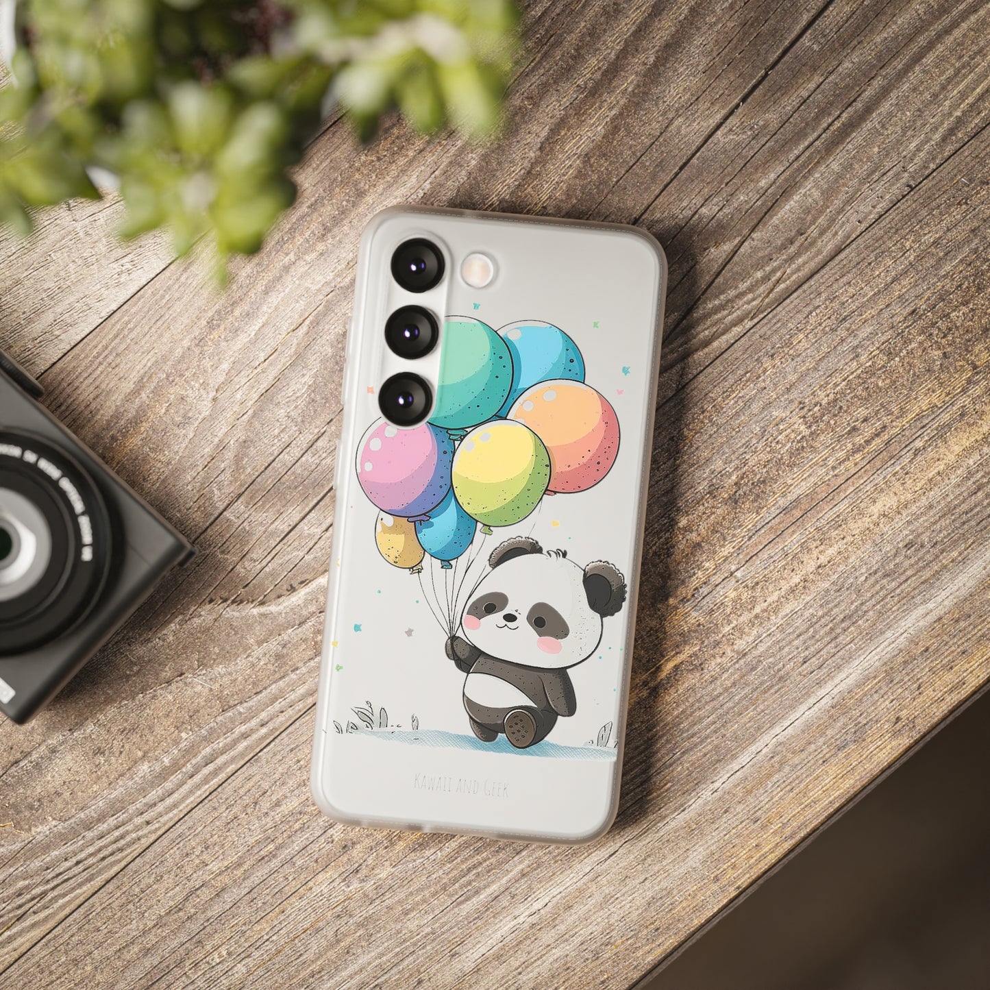 Cute Panda with Balloons flexi Smartphone Case - Add Some Adorable and Protective Style to Your Device