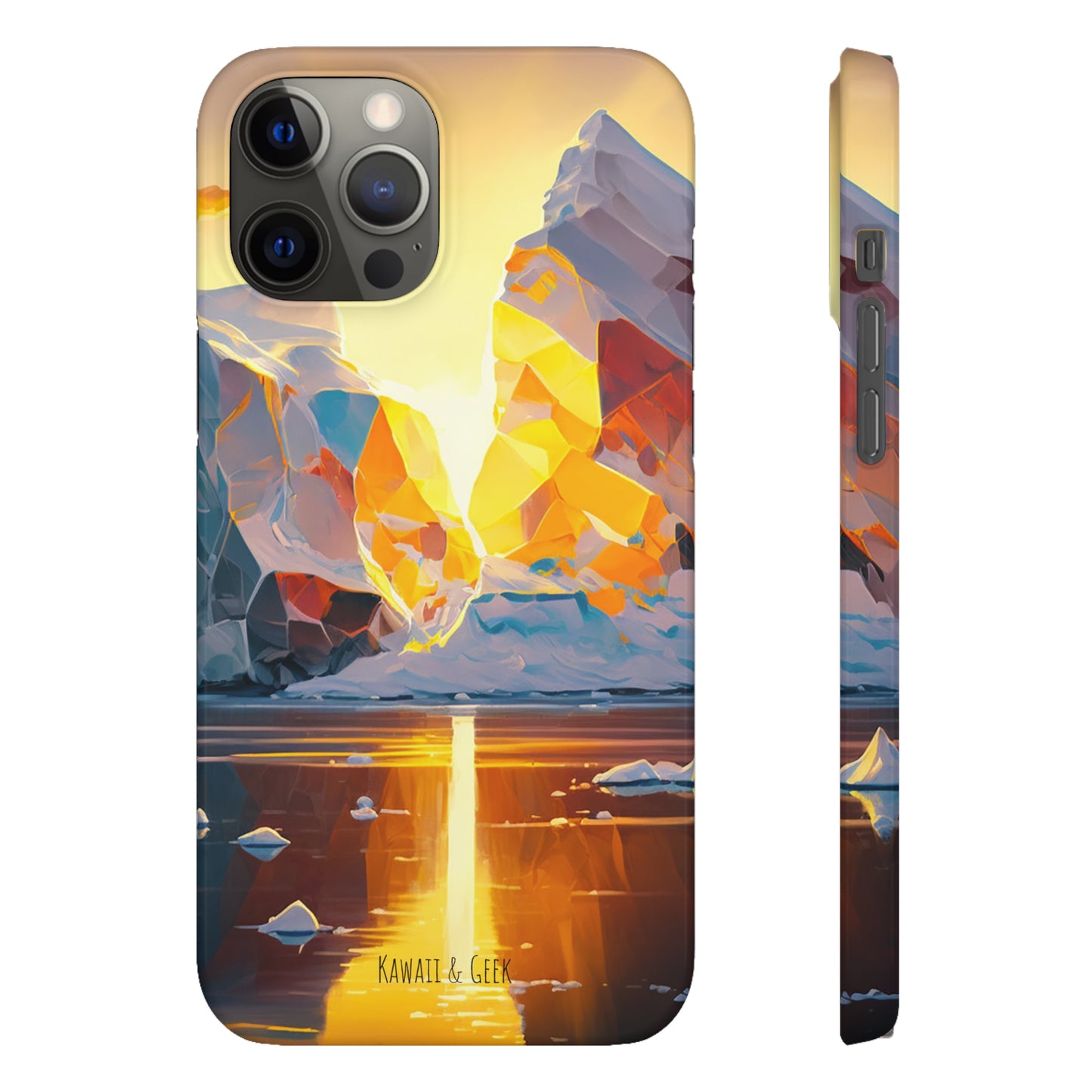 Arctic Landscape and Iceberg at Sunset Phone Case - Capture the Serenity of Nature on Your Device