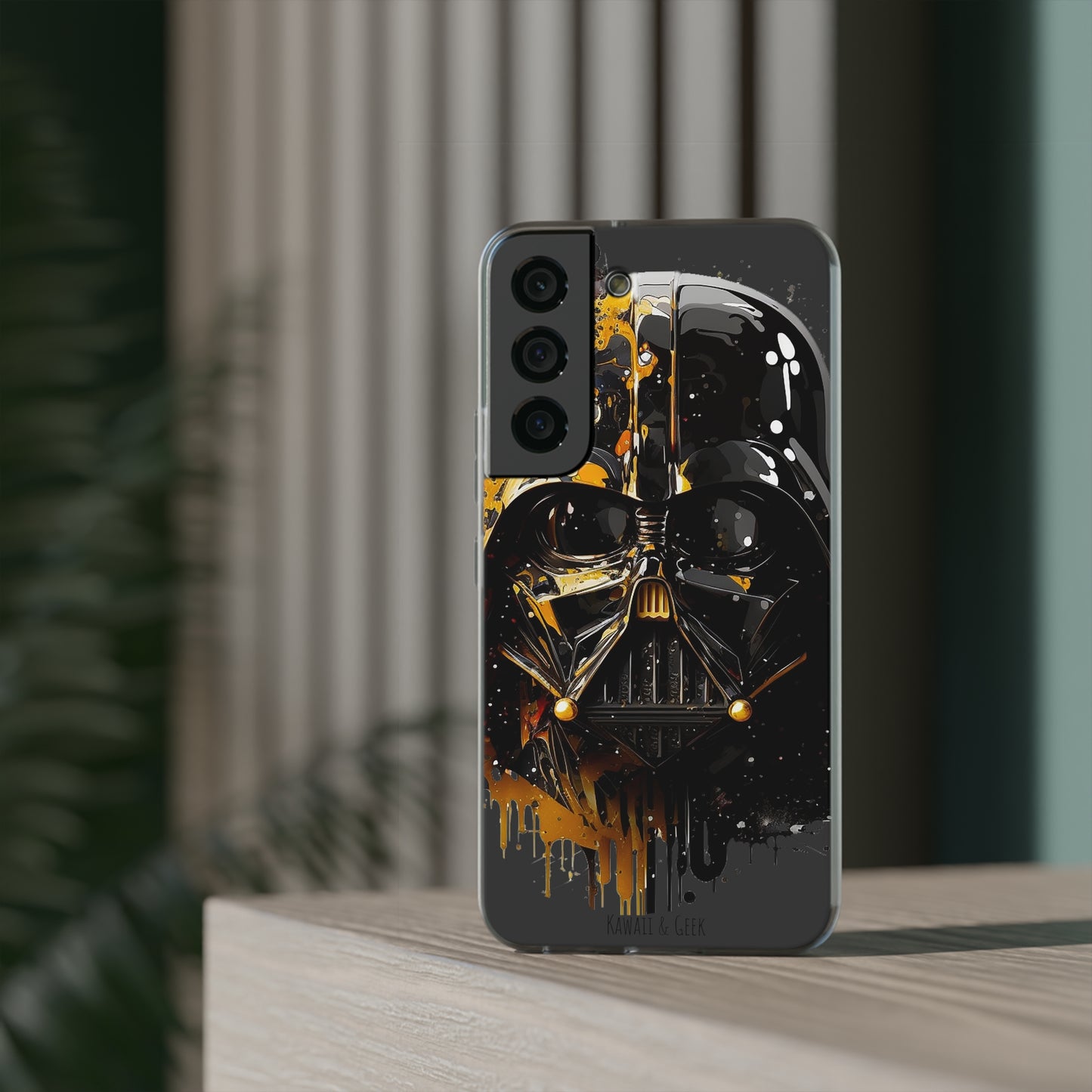 Darth Vader Gold and Black flexi phone Case - Protect Your Phone with Galactic and Artistic Style