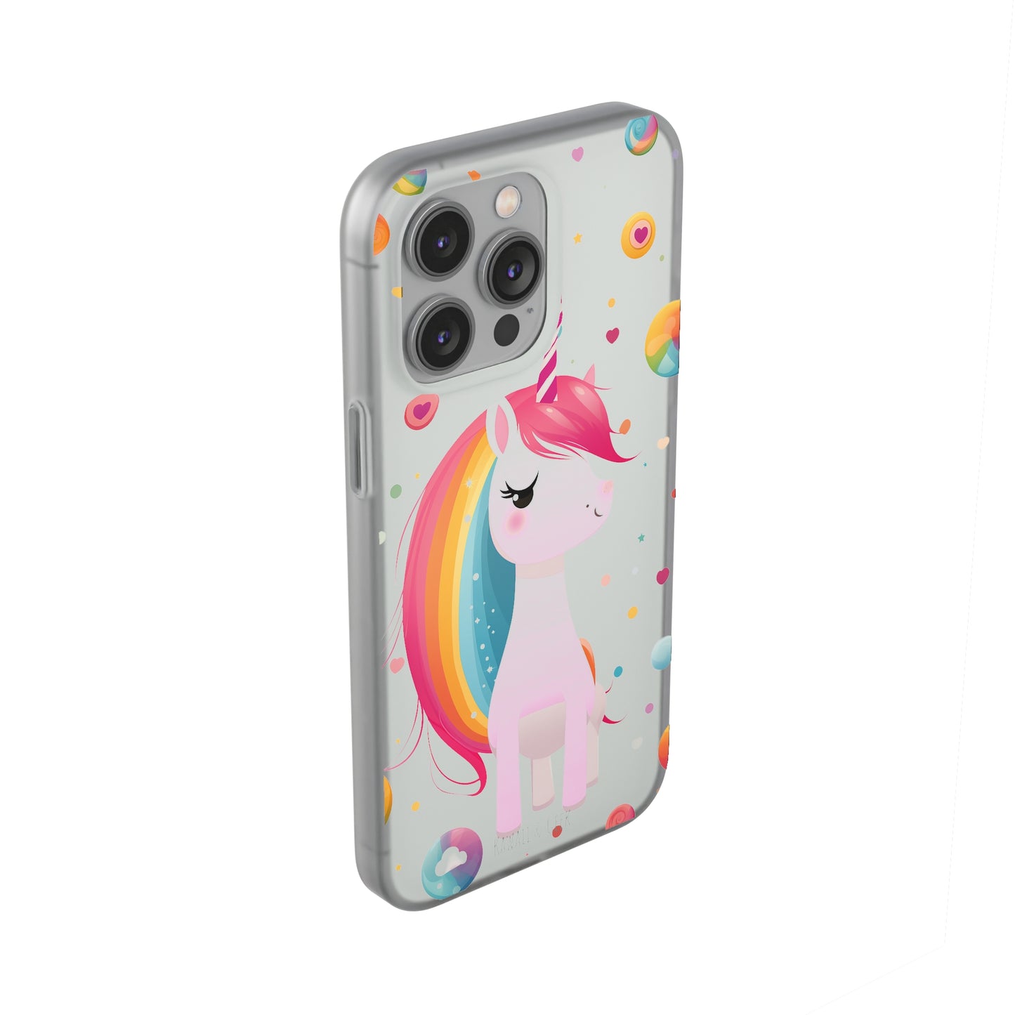 Kawaii Unicorn Flexi Transparent Phone Case