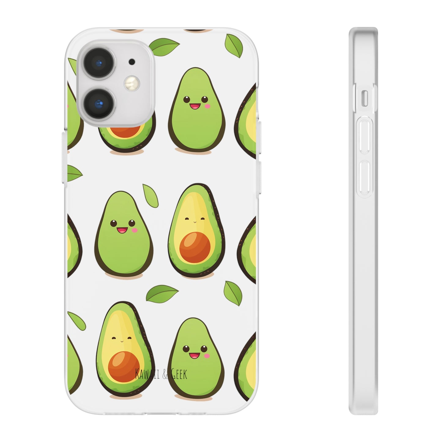 Cute Avocado Transparent Flexi Case: Perfect Blend of Style & Function