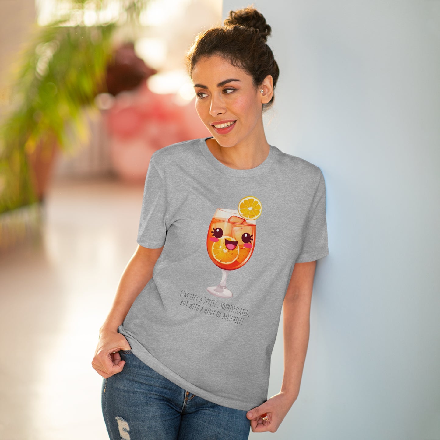 Cute and Mischievous Spritz Glass T-Shirt | Fun and Sophisticated Design