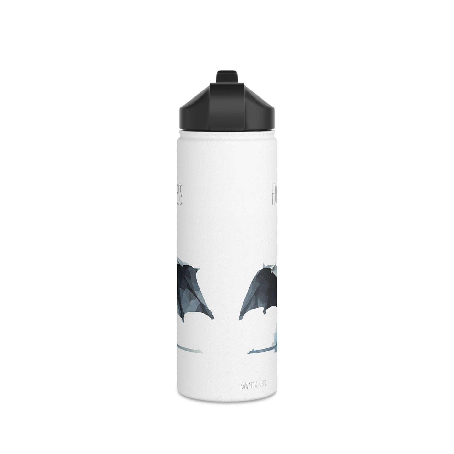 Geometric Toothless: Stainless Steel Dragon Trainer Bottle