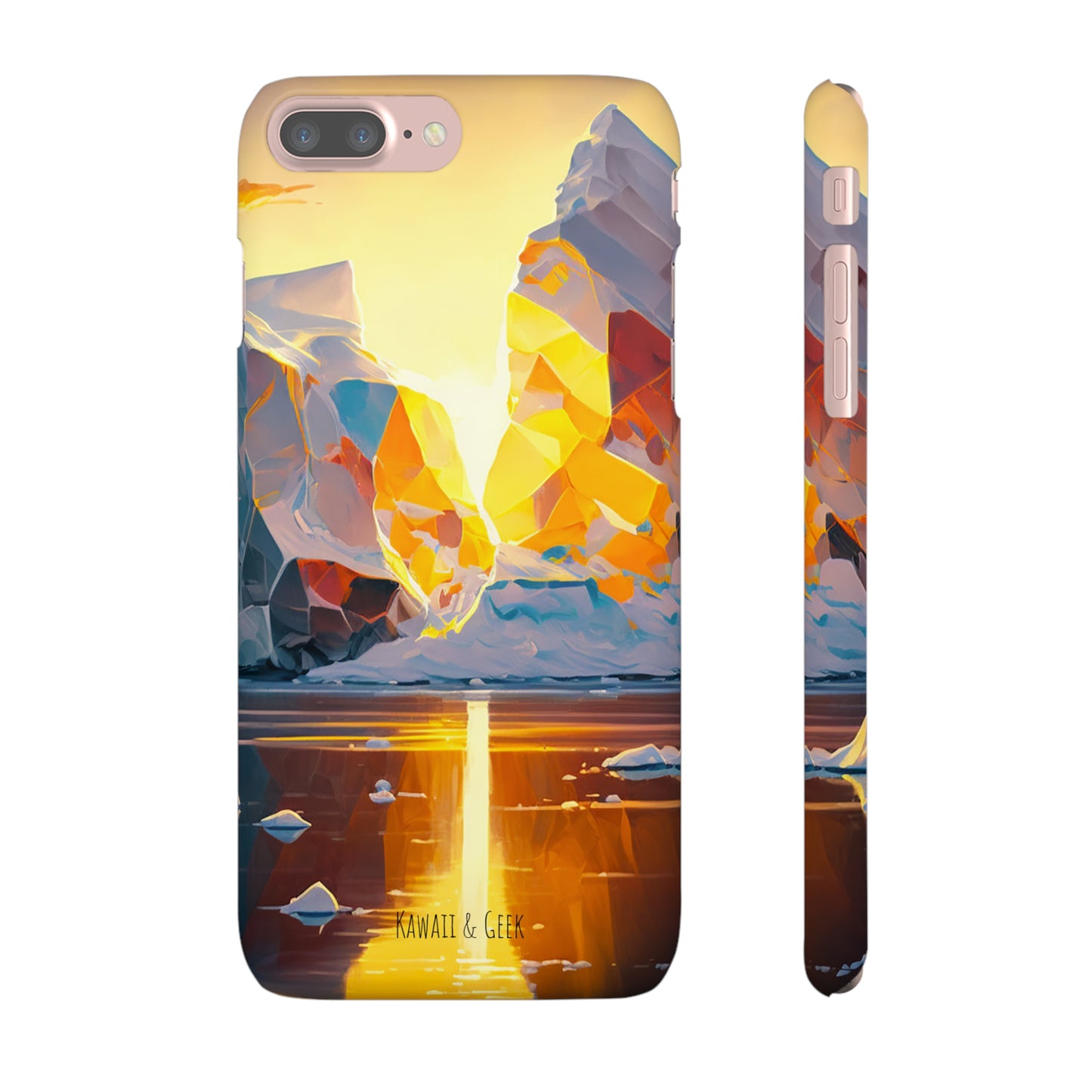 Arctic Landscape and Iceberg at Sunset Phone Case - Capture the Serenity of Nature on Your Device