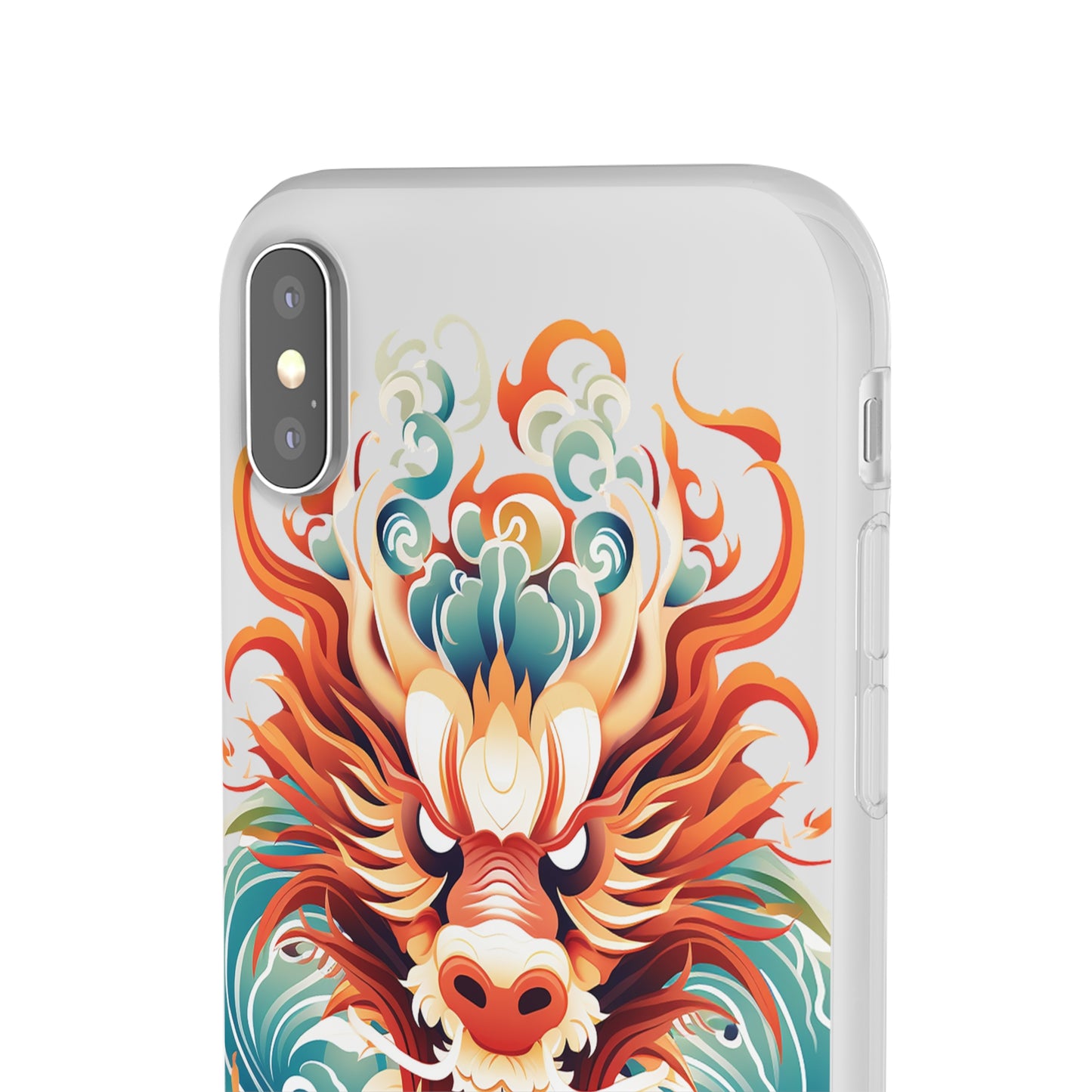 Chinese Ink Dragon Flexi Transparent Phone Case