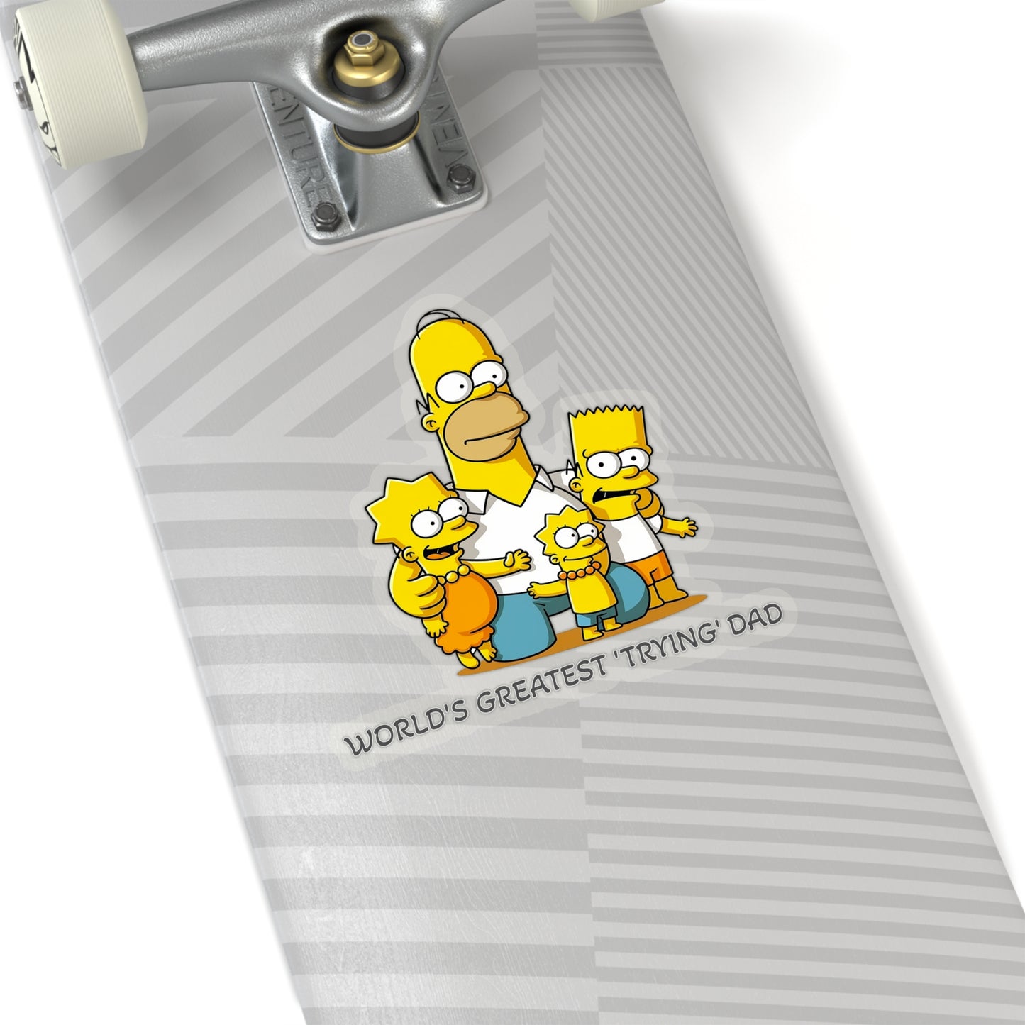 World's Greatest 'Trying' Dad" Father's Day Sticker - Celebrate Fatherhood with Homer and the Simpson