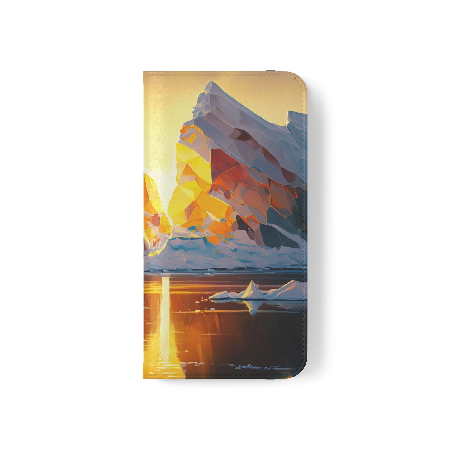 Arctic Landscape and Iceberg at Sunset Flip Phone Case - Capture the Serenity of Nature on Your Device