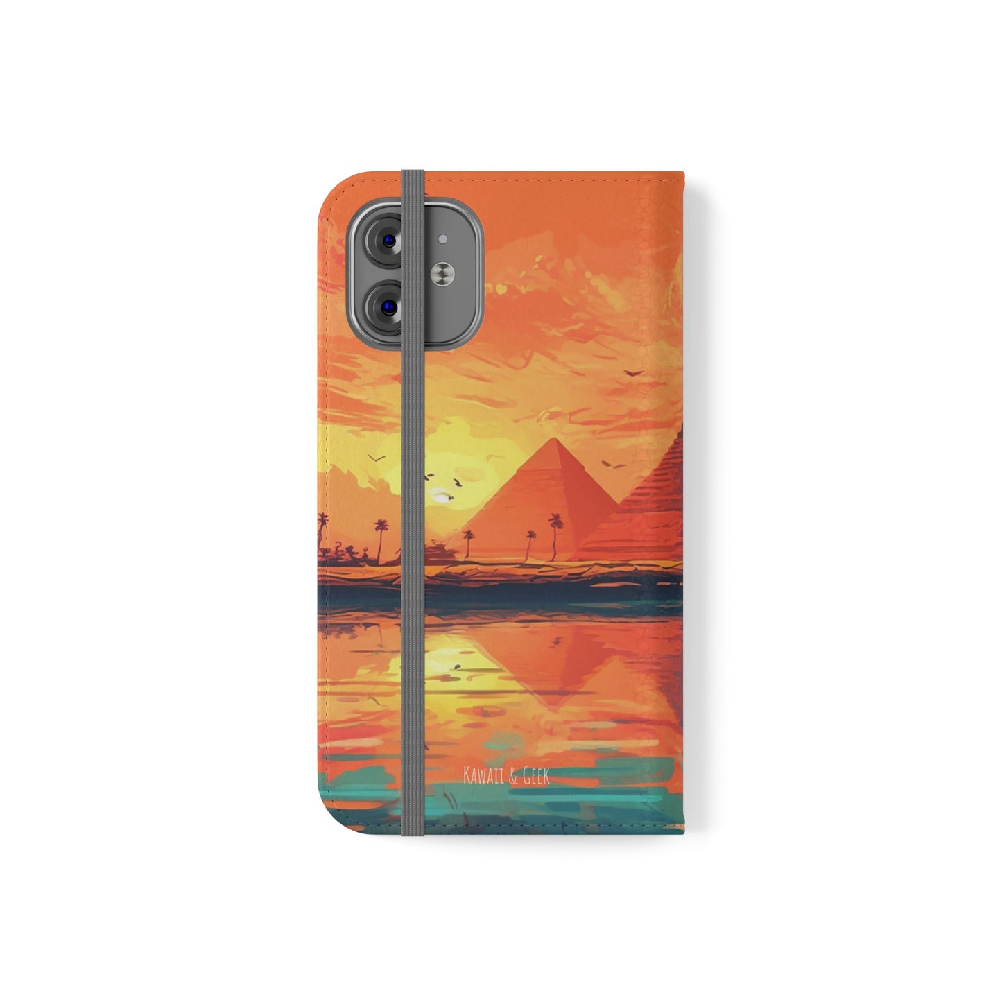 Egyptian Pyramid at Sunset Flip Phone Case - Carry the Mystique of Ancient Egypt with You