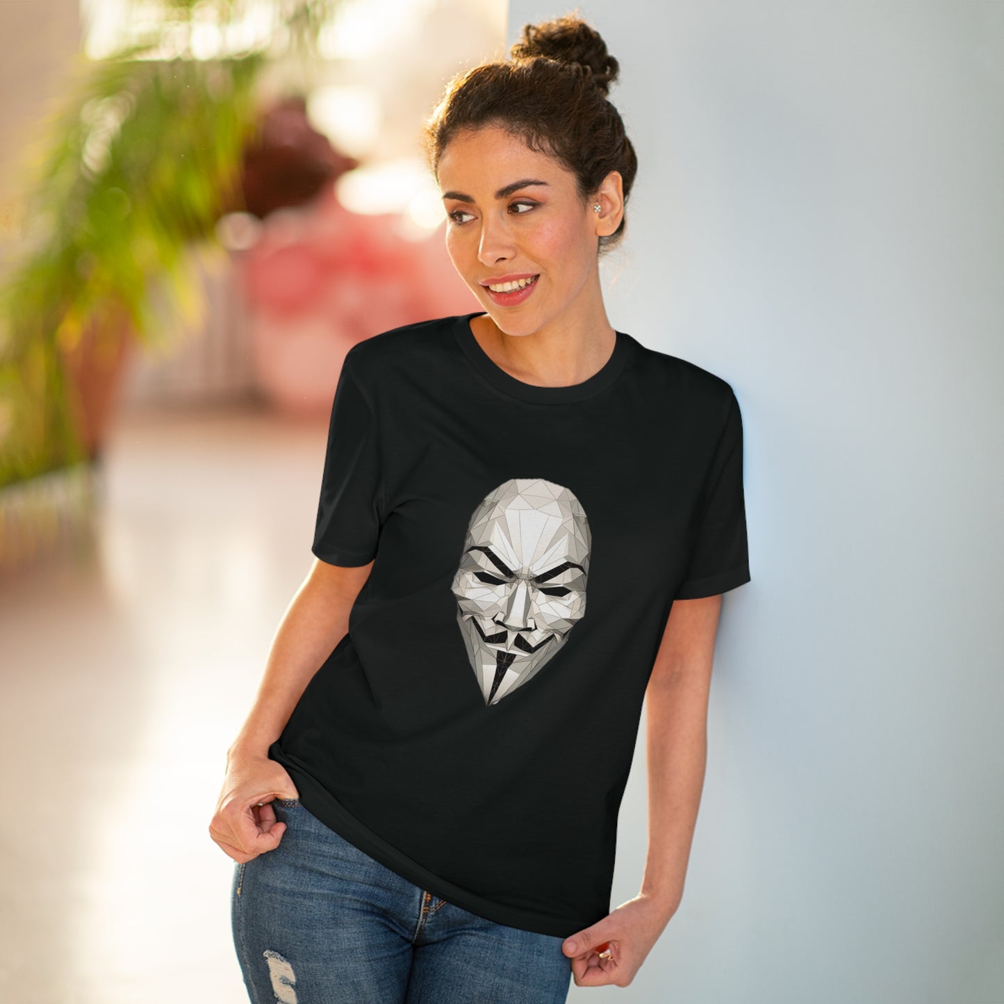 V Mask Polygonal T-Shirt - Embrace Anonymous Resistance