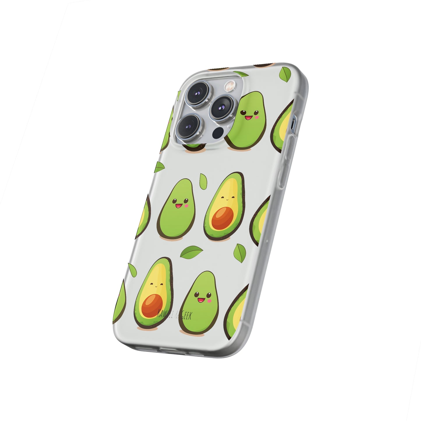 Cute Avocado Transparent Flexi Case: Perfect Blend of Style & Function