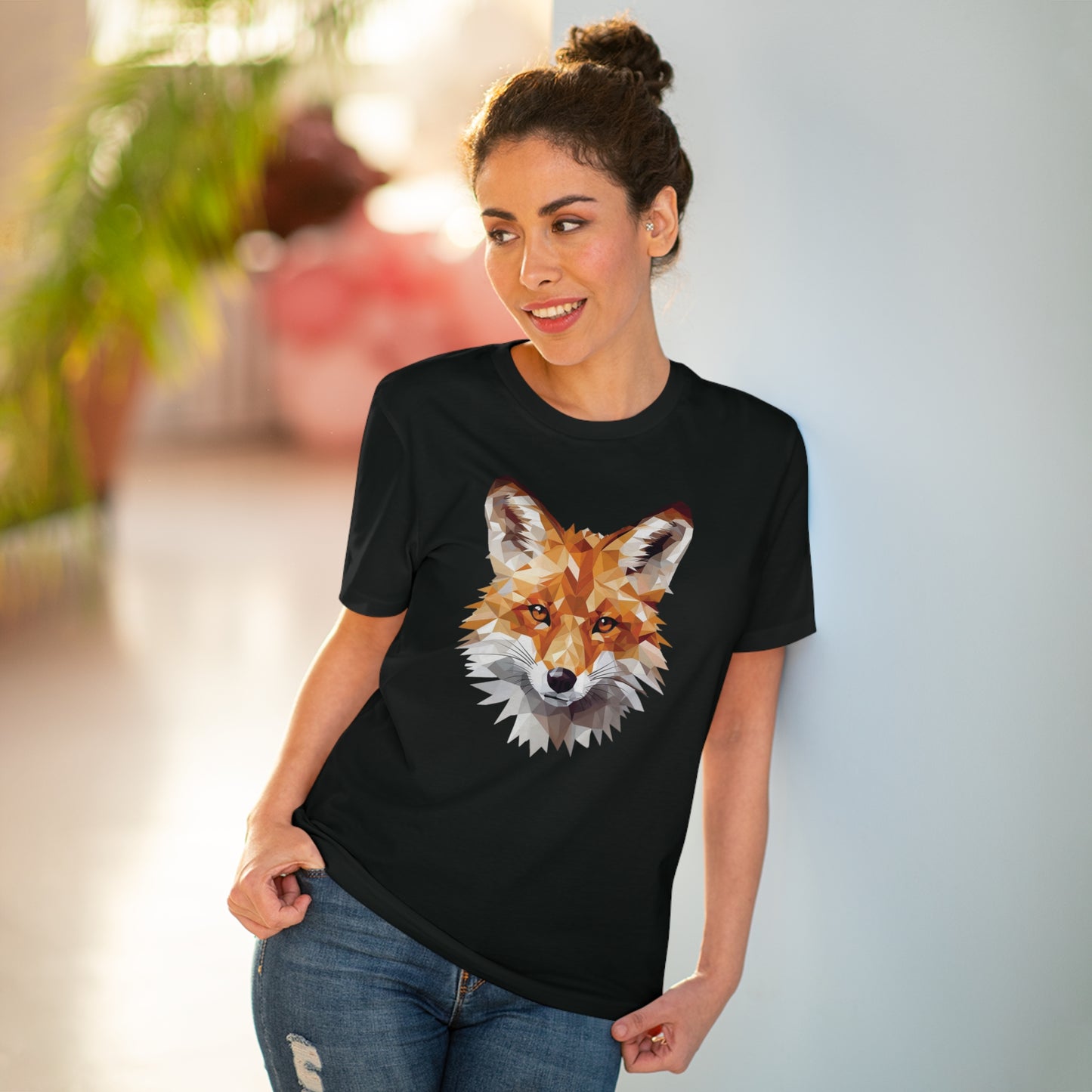 Fox Polygonal T-Shirt - Embrace Sly Charm