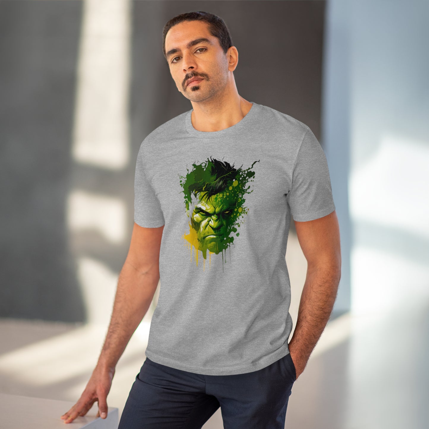 Hulk in Watercolor Style Organic Unisex T-Shirt - Add Some Sustainable and Stylish Flair to Your Wardrobe