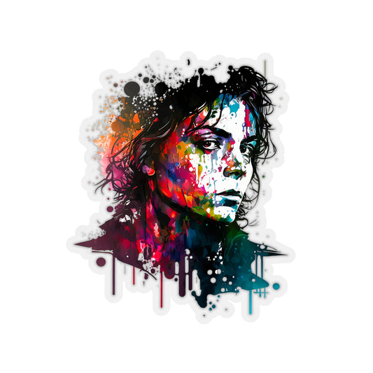 Michael Jackson Watercolor Sticker - Add Some Pop and Iconic Style to Your Tech