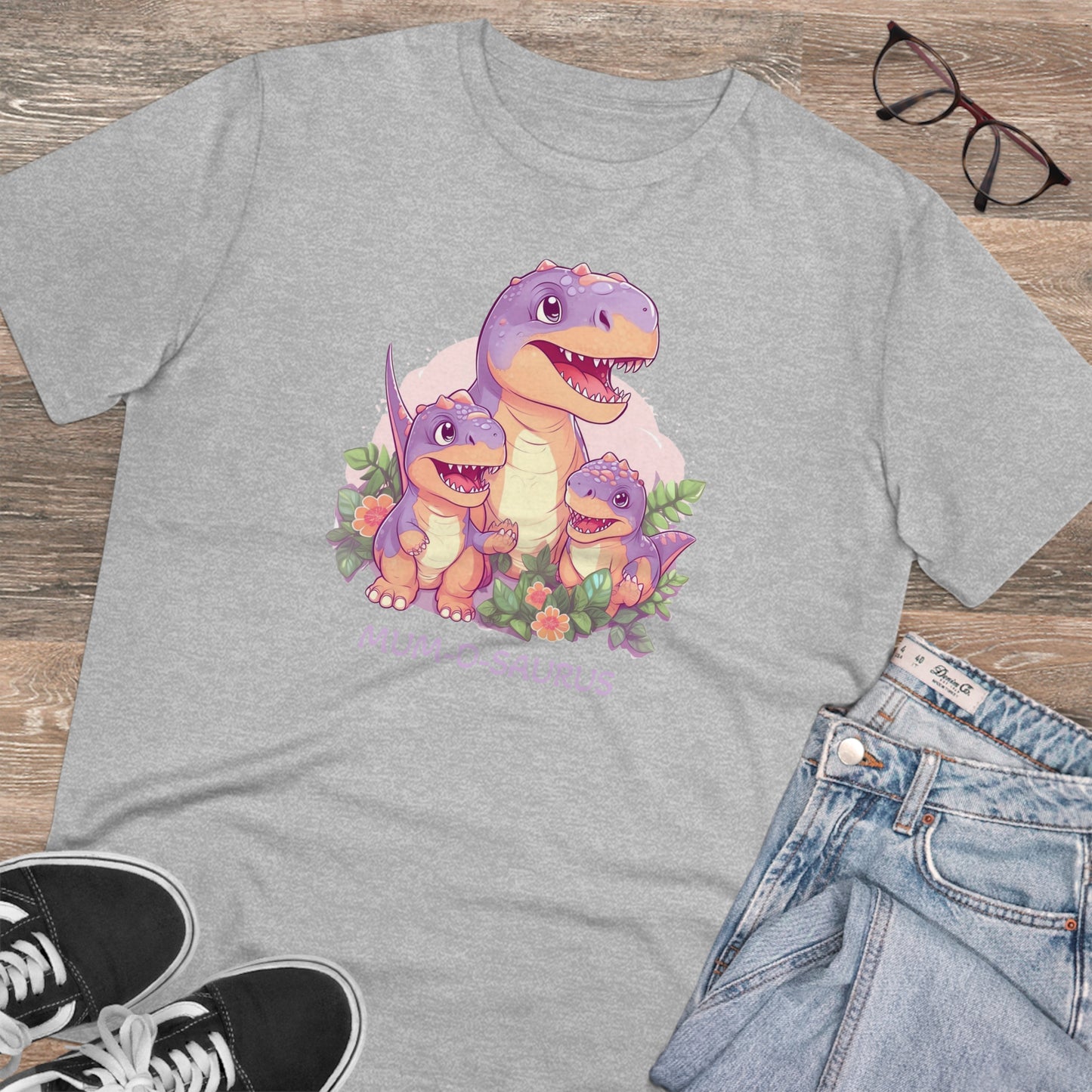 Mum-o-saurus - Unisex Eco-Friendly T-Shirt - Celebrate Mother's Day with Playful Style and Sustainability