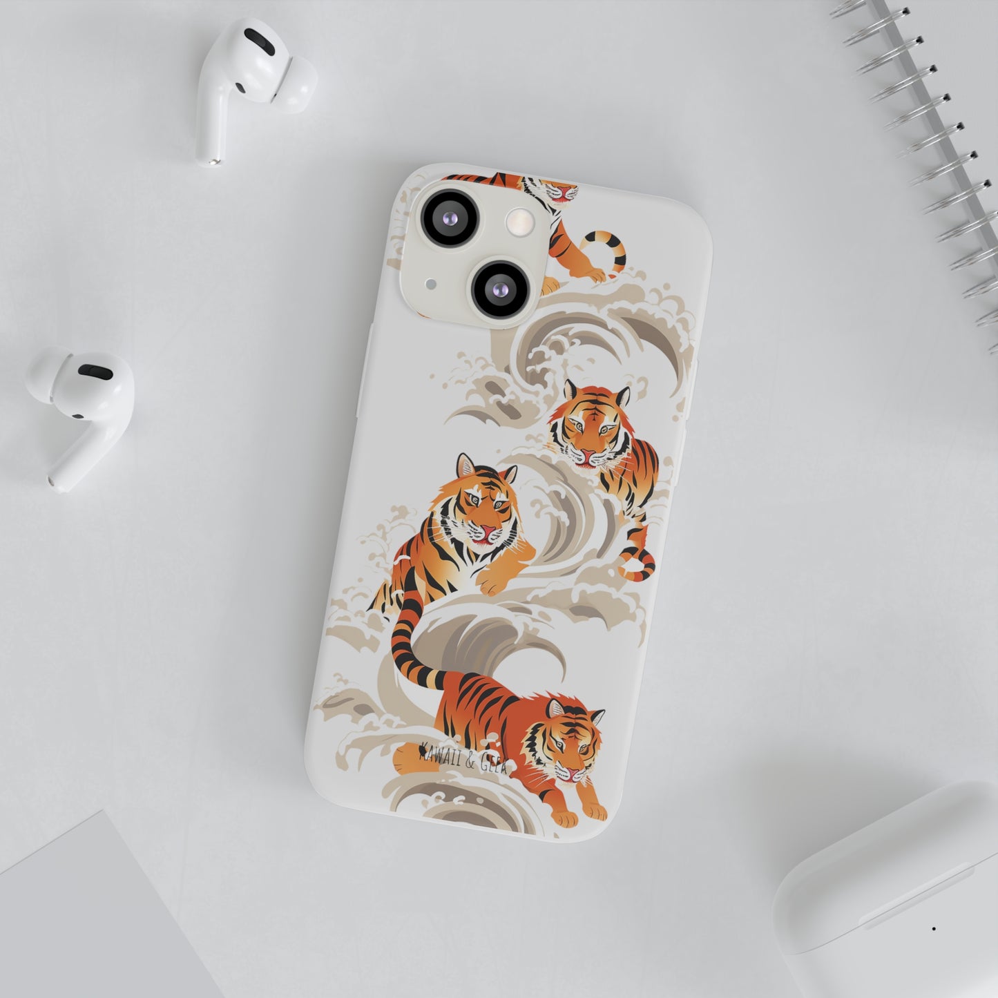 Elegant Chinese Ink Tiger Flexi Phone Case