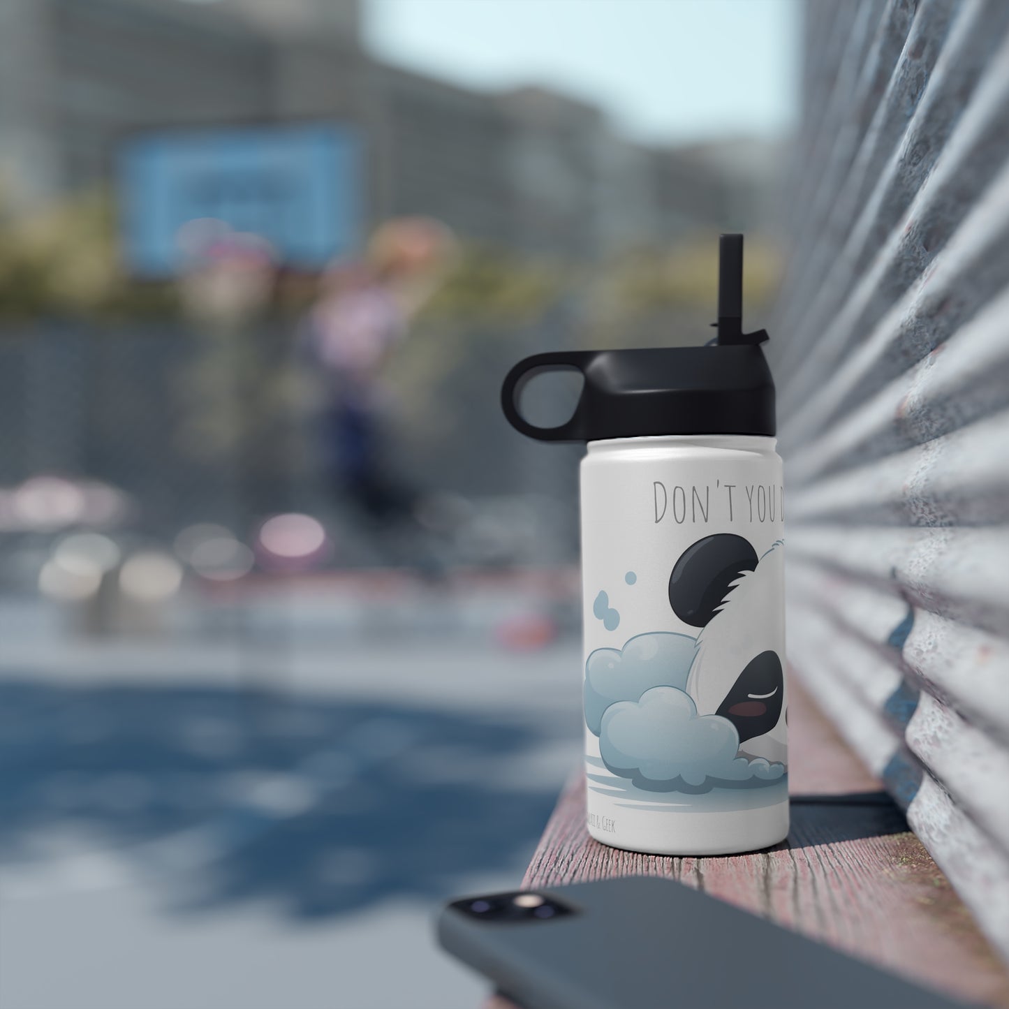 Kawaii Panda's Nap: Stainless Steel Water Bottle