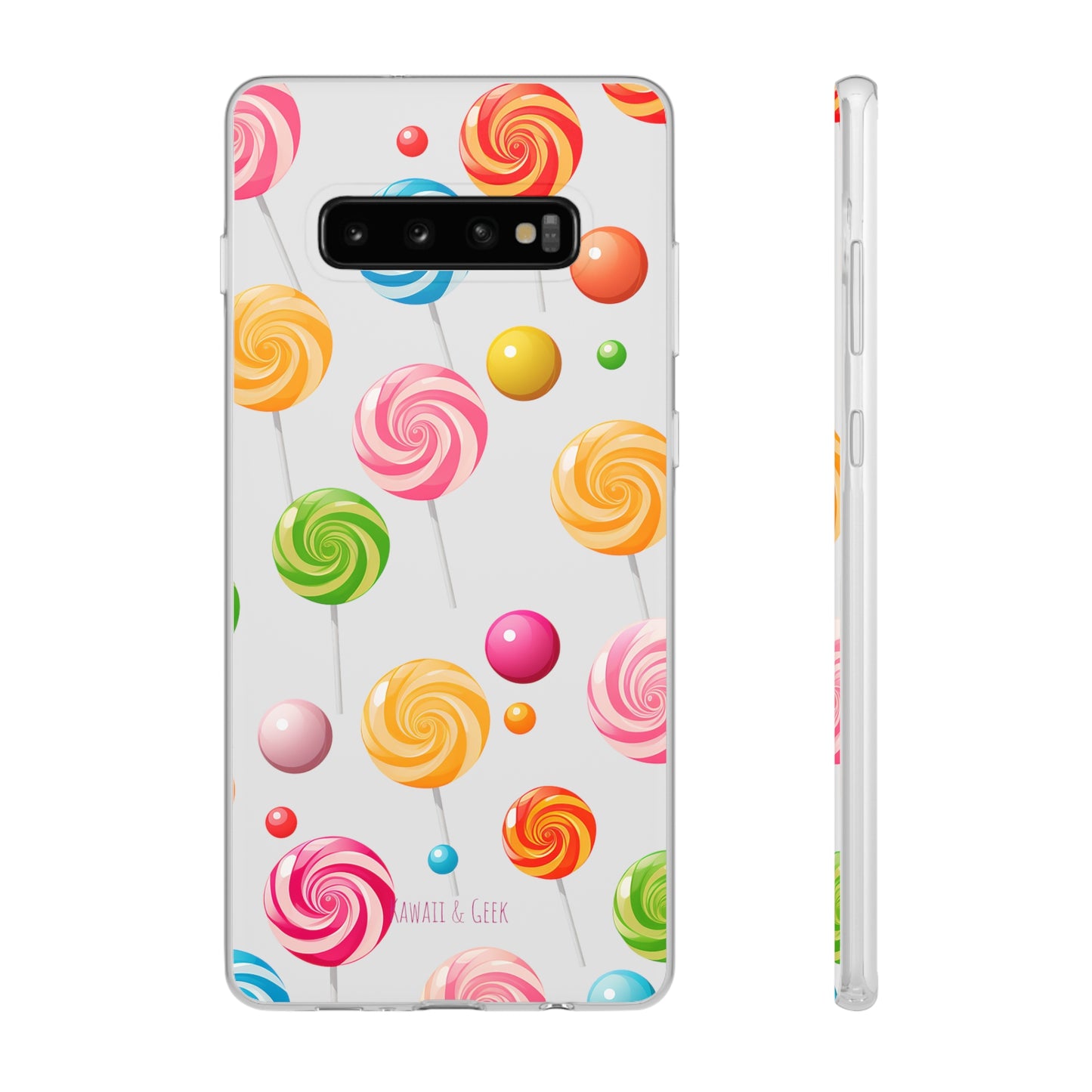 Vibrant Lollypop Array - Flexi Transparent Phone Case