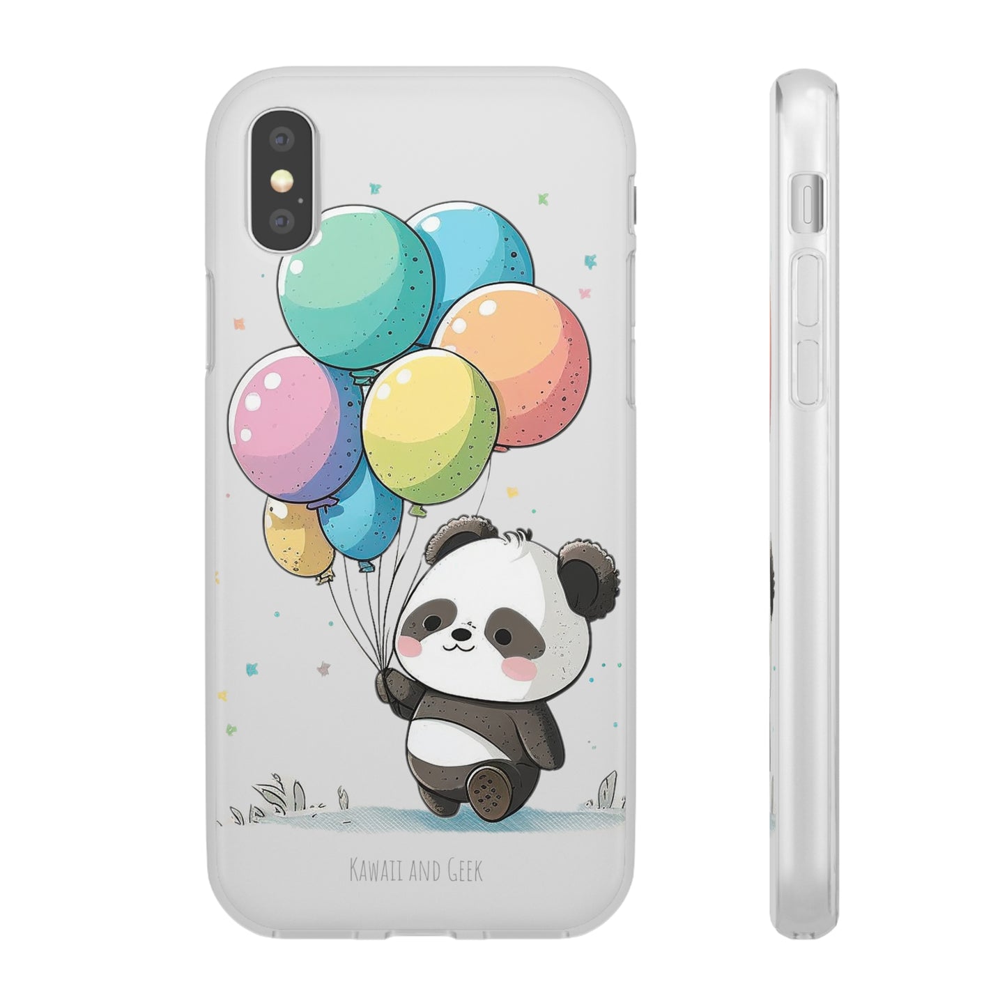 Cute Panda with Balloons flexi Smartphone Case - Add Some Adorable and Protective Style to Your Device