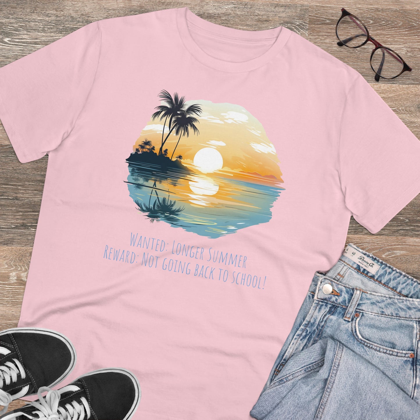 Eco-Friendly Sunset Beach T-shirt : Longer Summer Plea