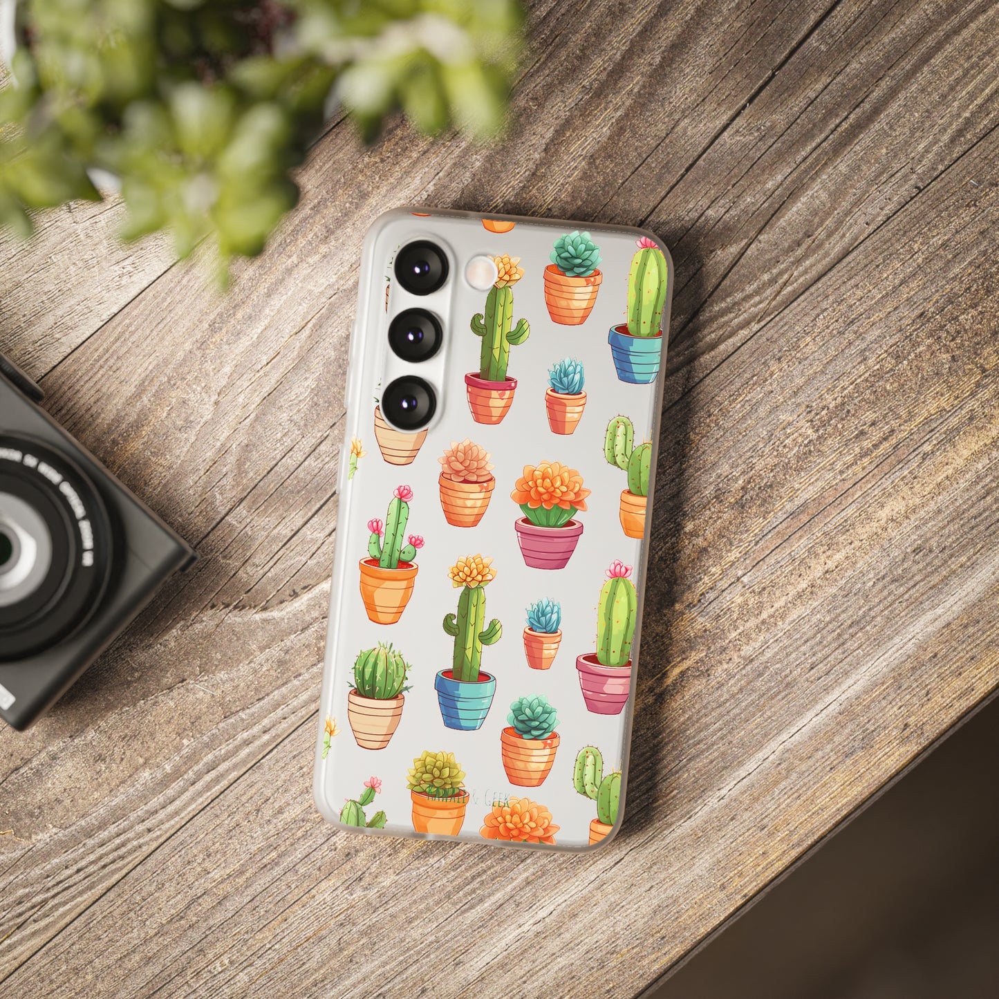 Charming Cactus Flexi and semi Transparent Phone Case