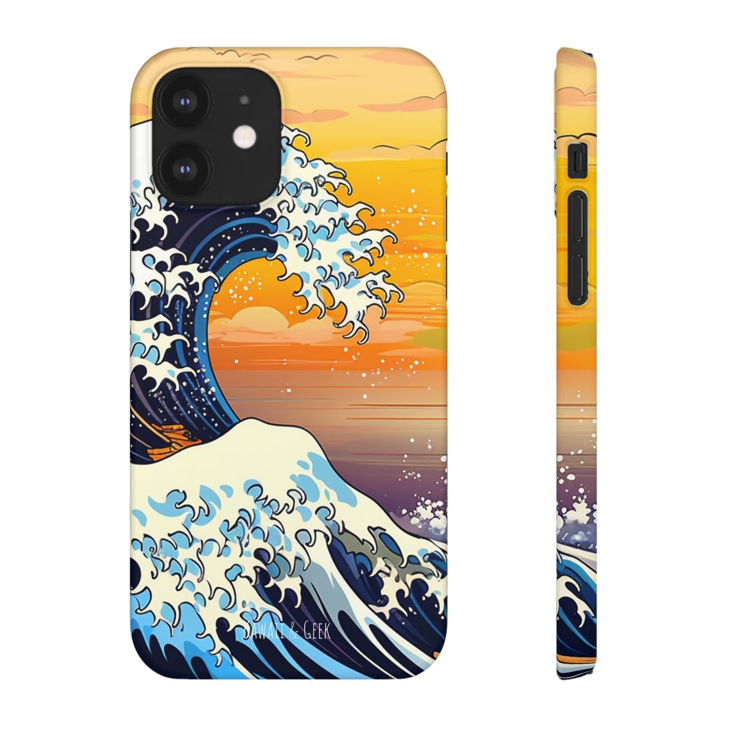 Sunset Big Wave Phone Case - Embrace the Majestic Hokusai Style in Your Hands