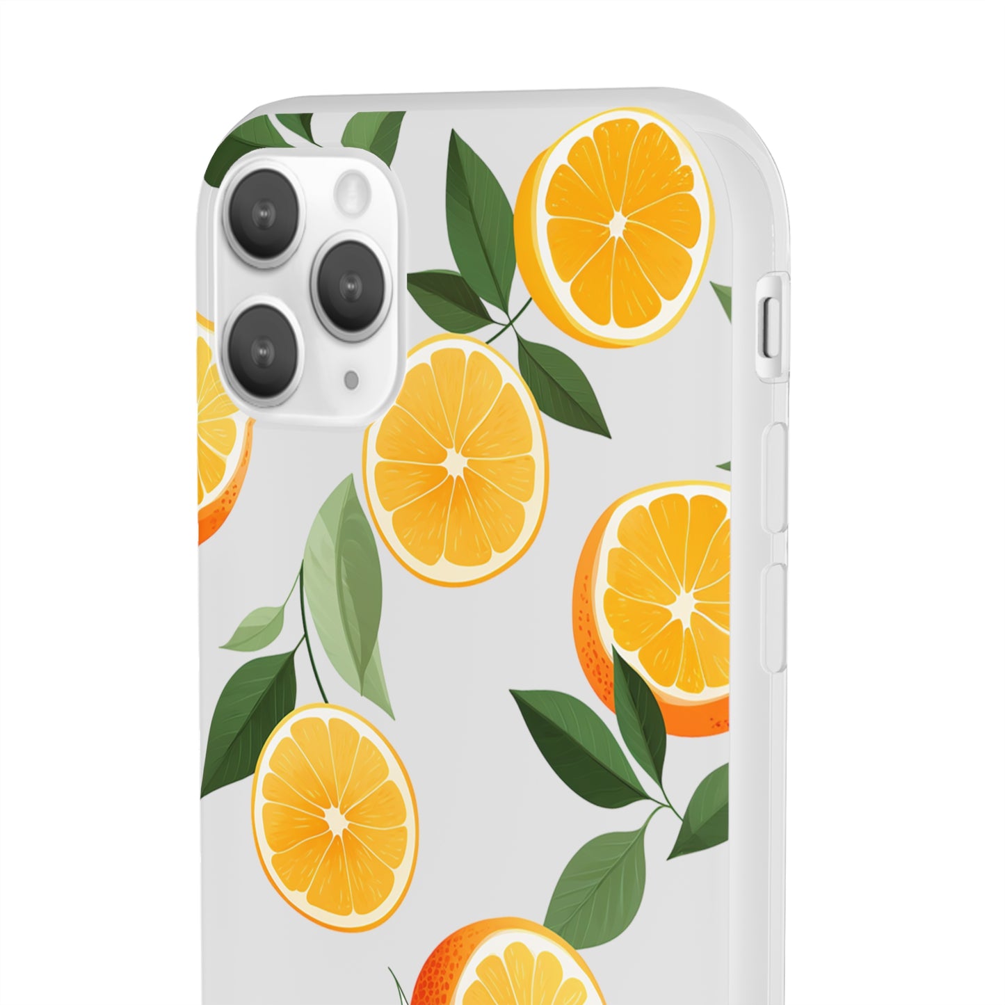 Zesty Orange Slices Transparent Flexi Phone Case