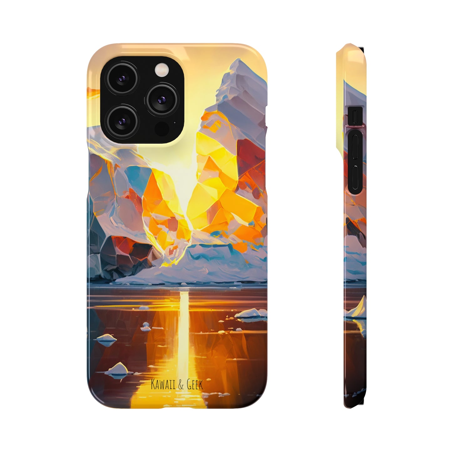 Arctic Landscape and Iceberg at Sunset Phone Case - Capture the Serenity of Nature on Your Device