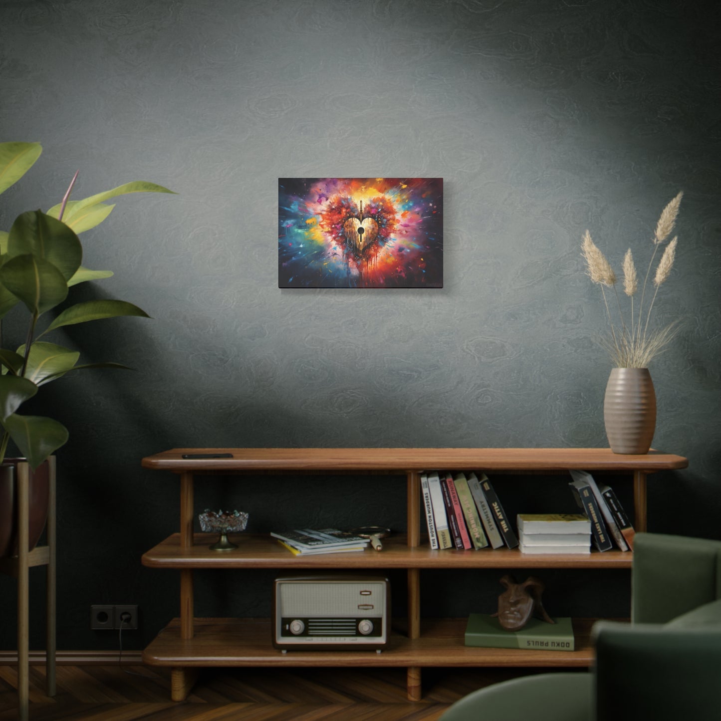 Key to My Heart Explosion Canvas Art