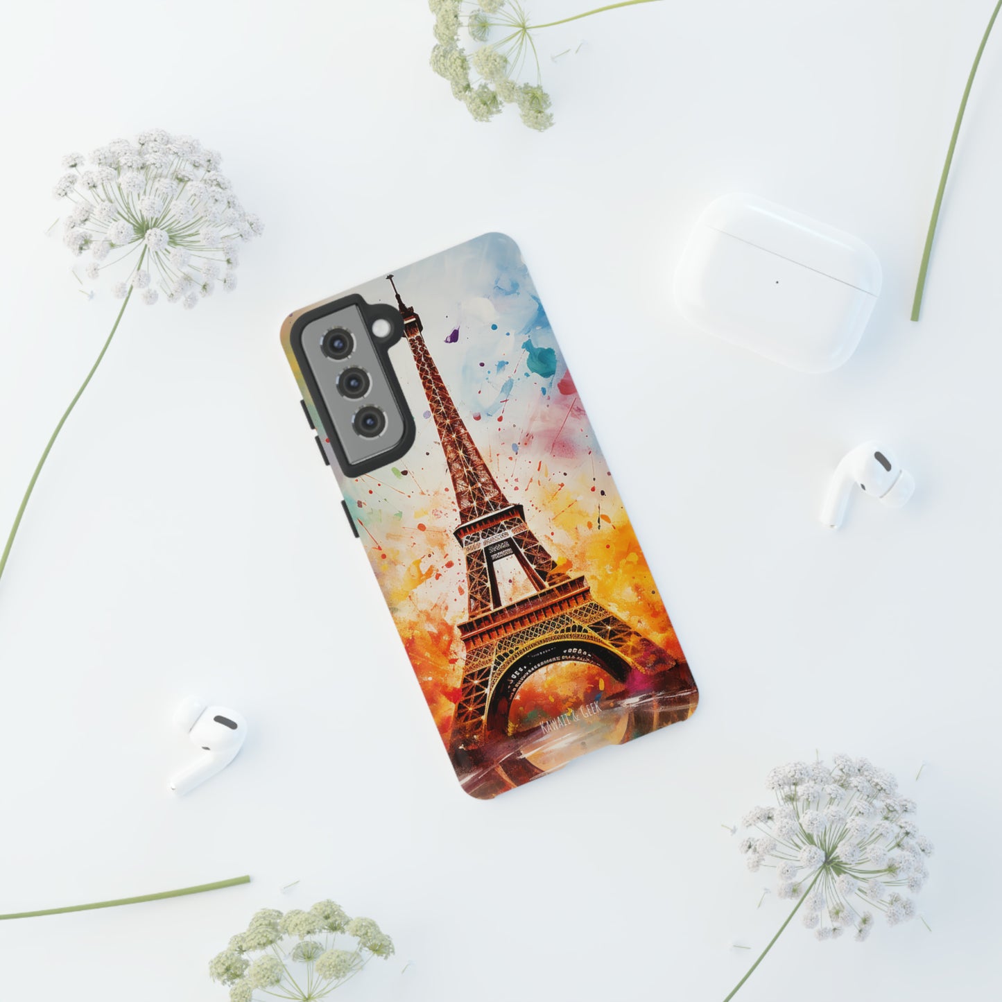 Eiffel Tower Painting Tough Phone Case - for Paris lovers