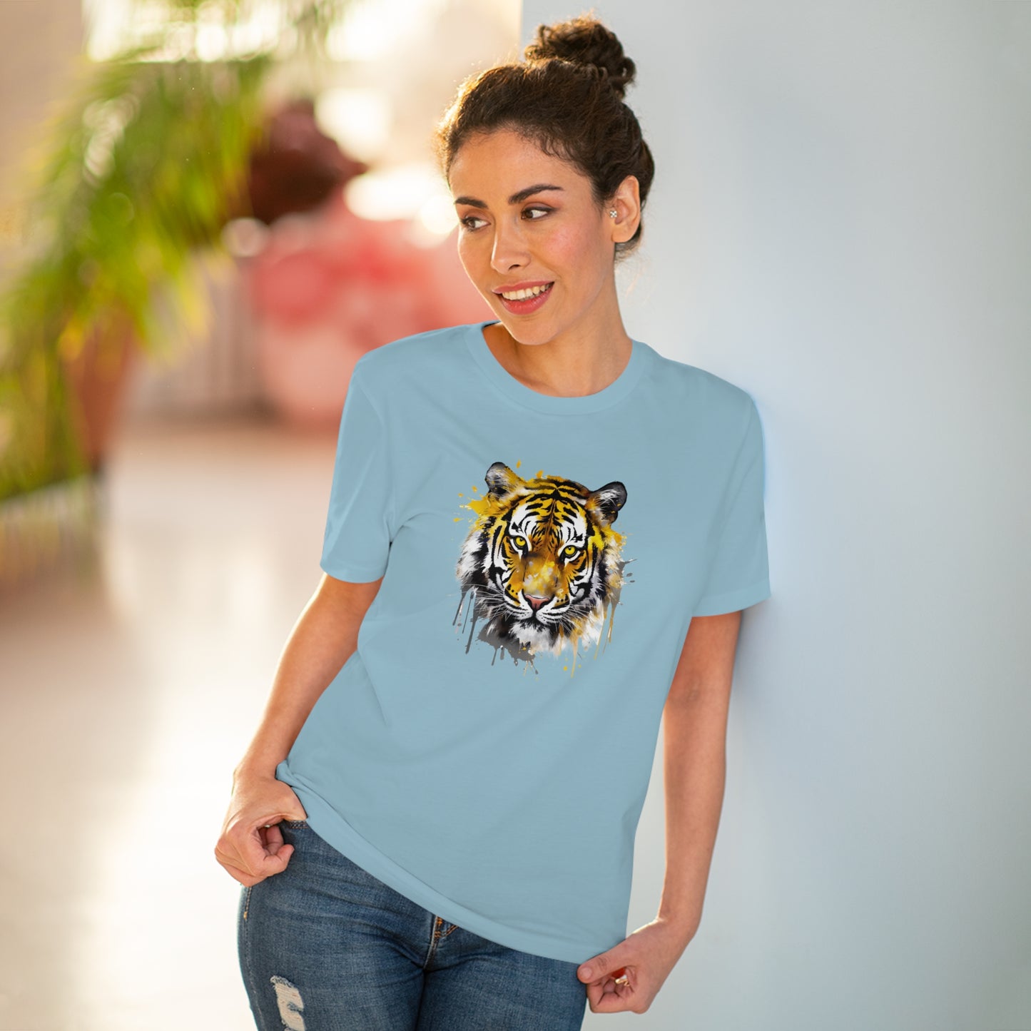 Tiger T-Shirt in Watercolor Style - Unisex and Eco-Friendly - Embrace the Wild and Sustainable Fashion