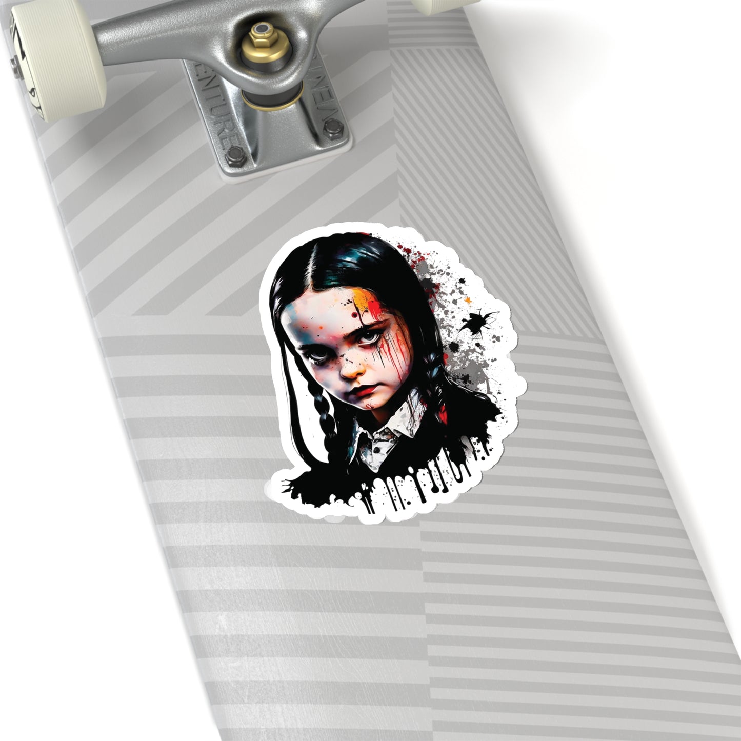 Wednesday Addams Sticker - Add Some Dark and Unique Style to Your Tech