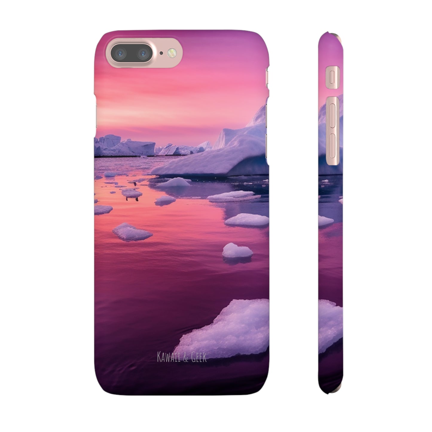 Pinky Arctic Landscape at Sunset Phone Case - Capture the Serenity of Nature on Your Device