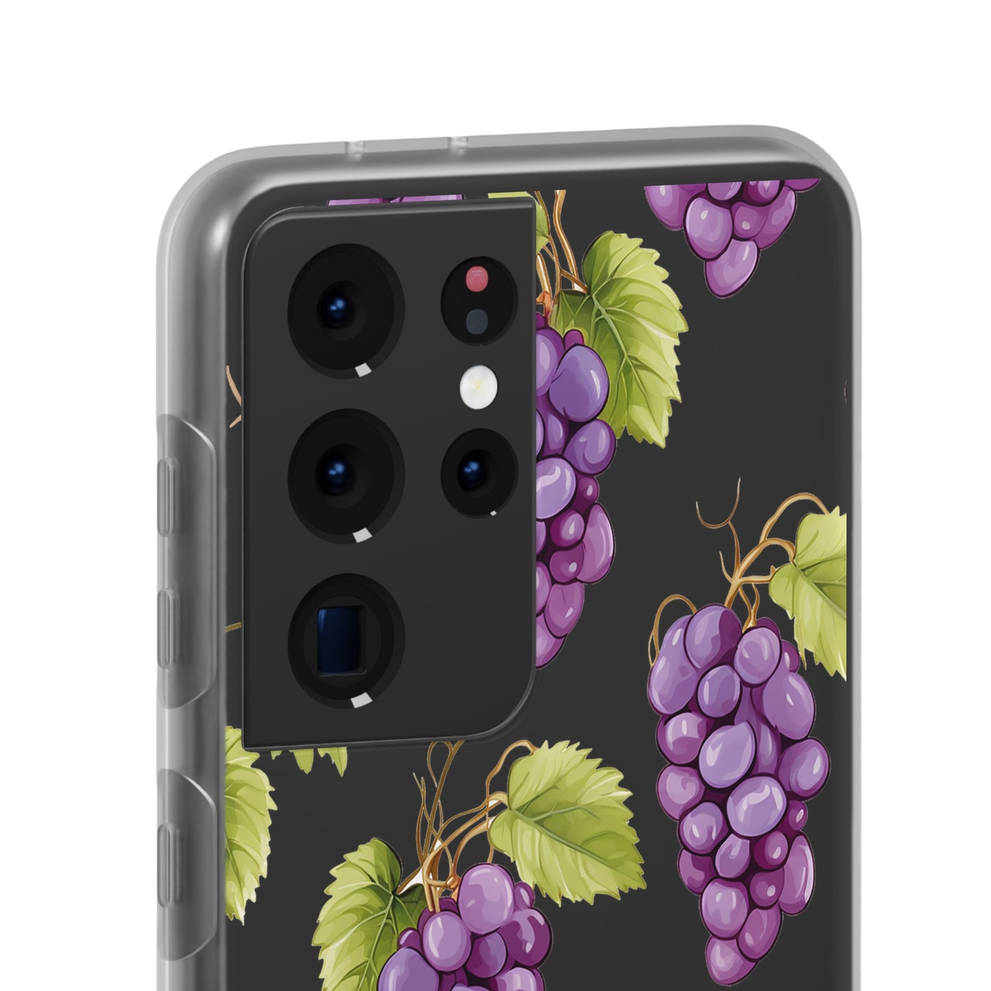 Flexi Grape Delight: Transparent Phone Case