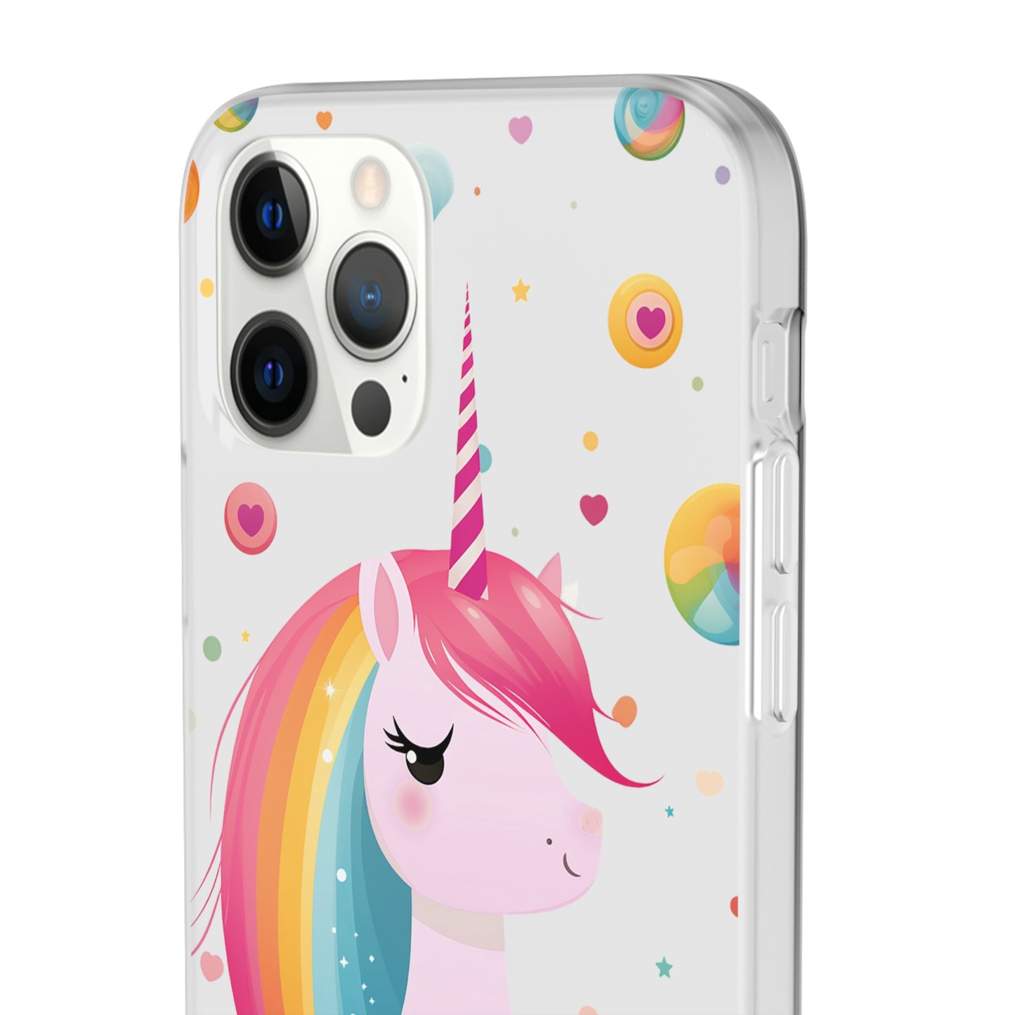 Kawaii Unicorn Flexi Transparent Phone Case