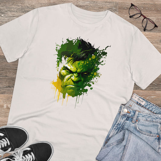 Hulk in Watercolor Style Organic Unisex T-Shirt - Add Some Sustainable and Stylish Flair to Your Wardrobe