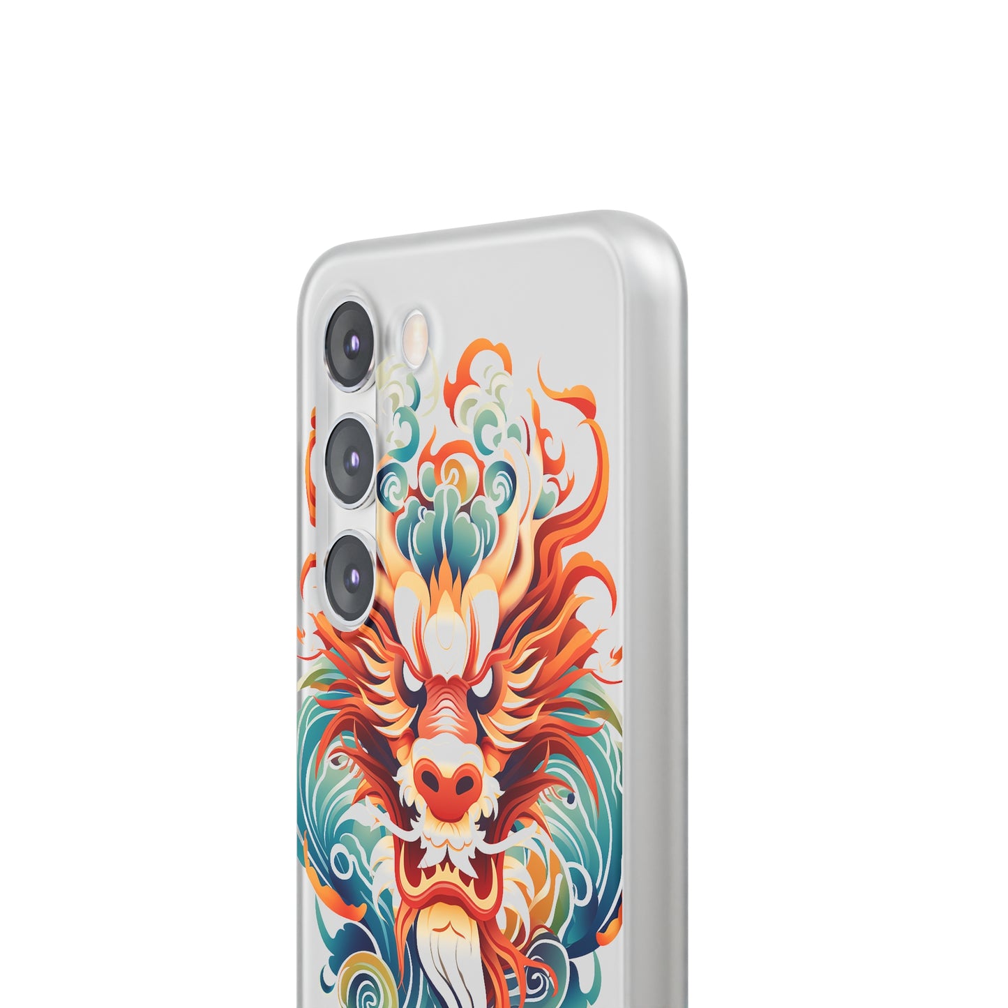 Chinese Ink Dragon Flexi Transparent Phone Case