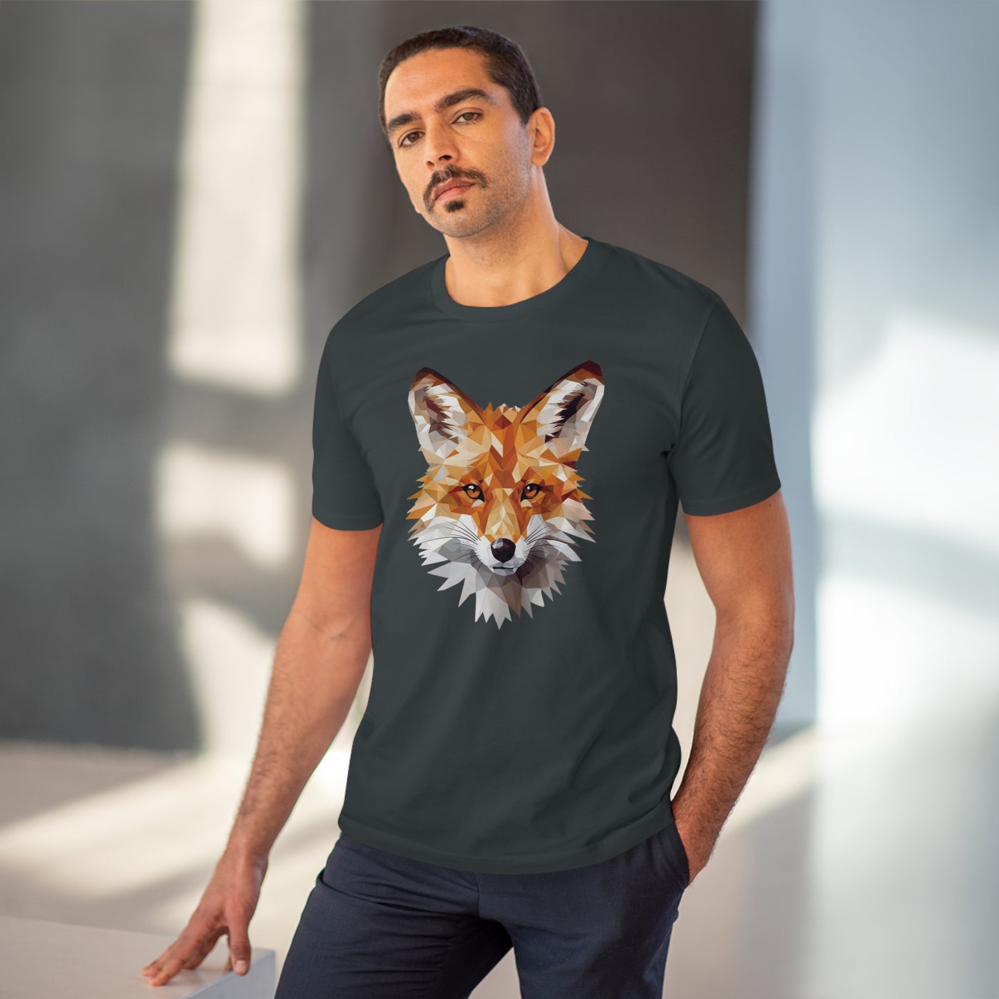 Fox Polygonal T-Shirt - Embrace Sly Charm