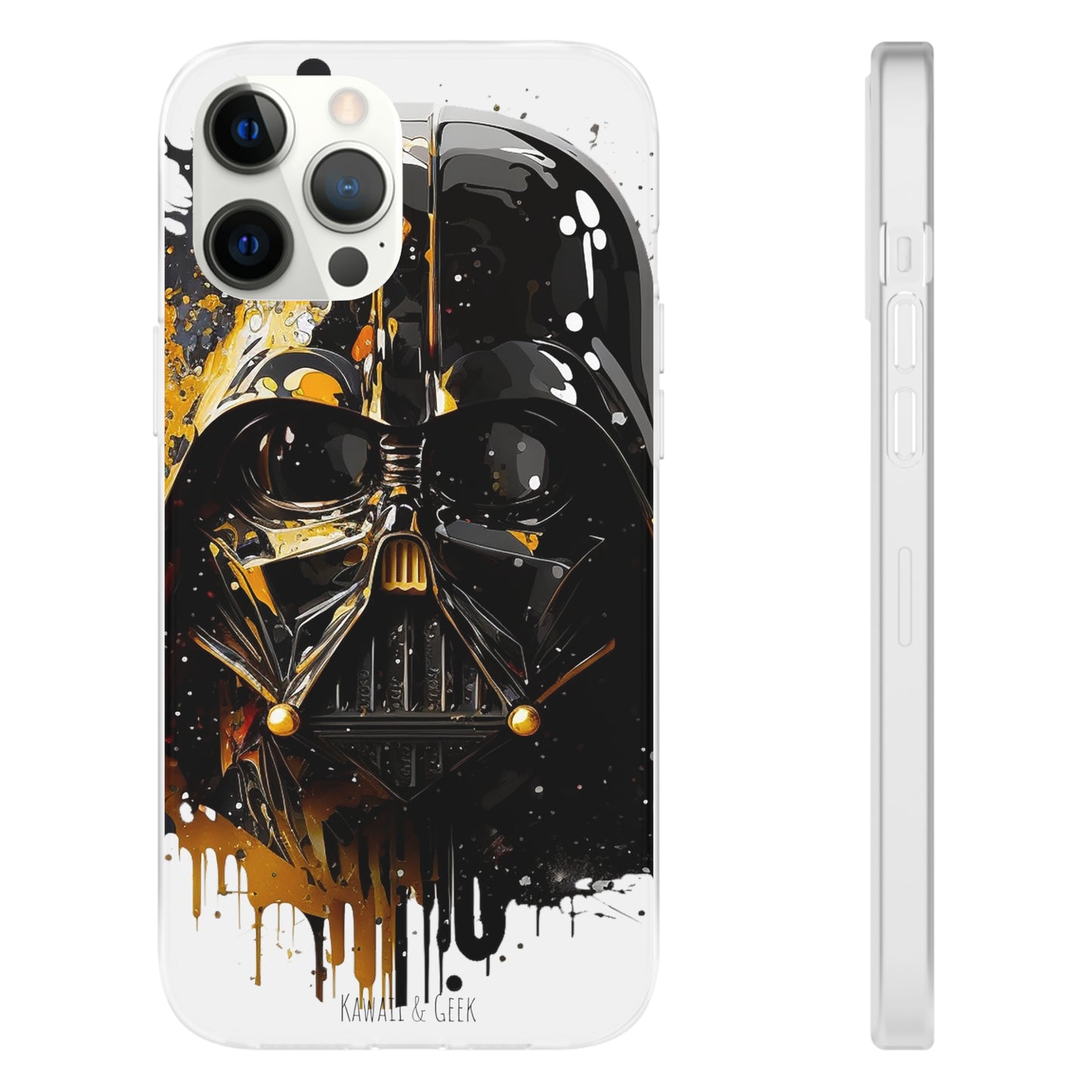 Darth Vader Gold and Black flexi phone Case - Protect Your Phone with Galactic and Artistic Style