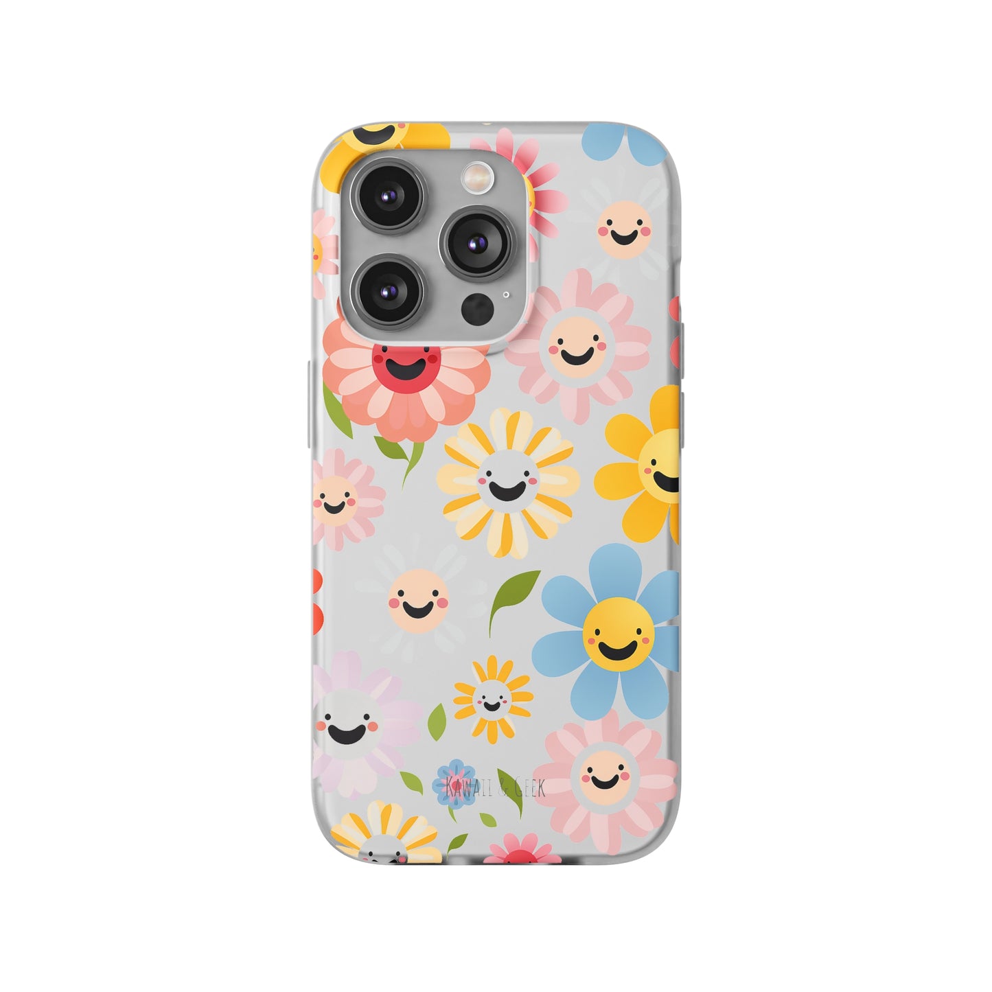 Kawaii Flowers Flexi Transparent Phone Case